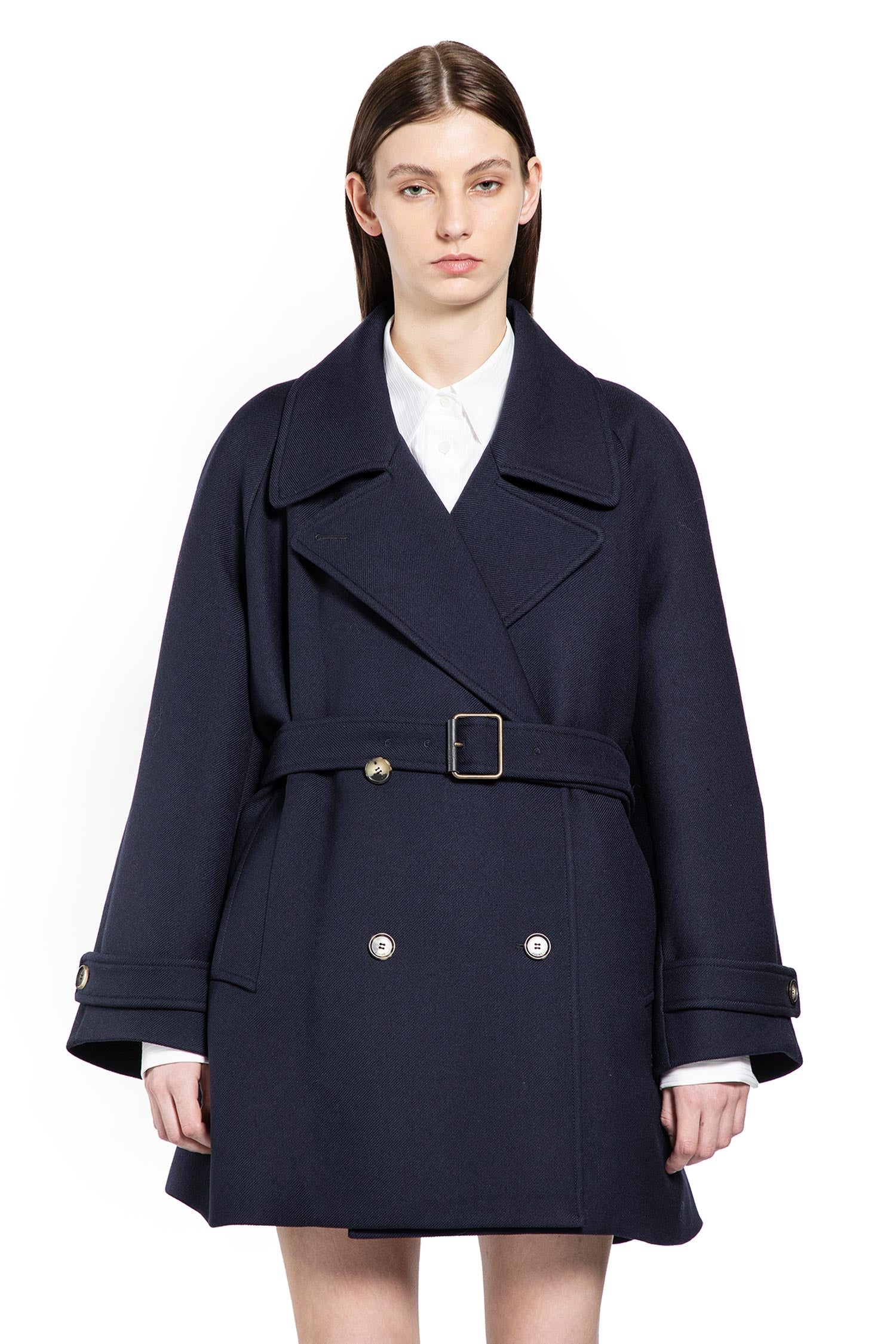 Wool Blend Short Coat Loewe – Гарантія оригінальності – вид ззаду