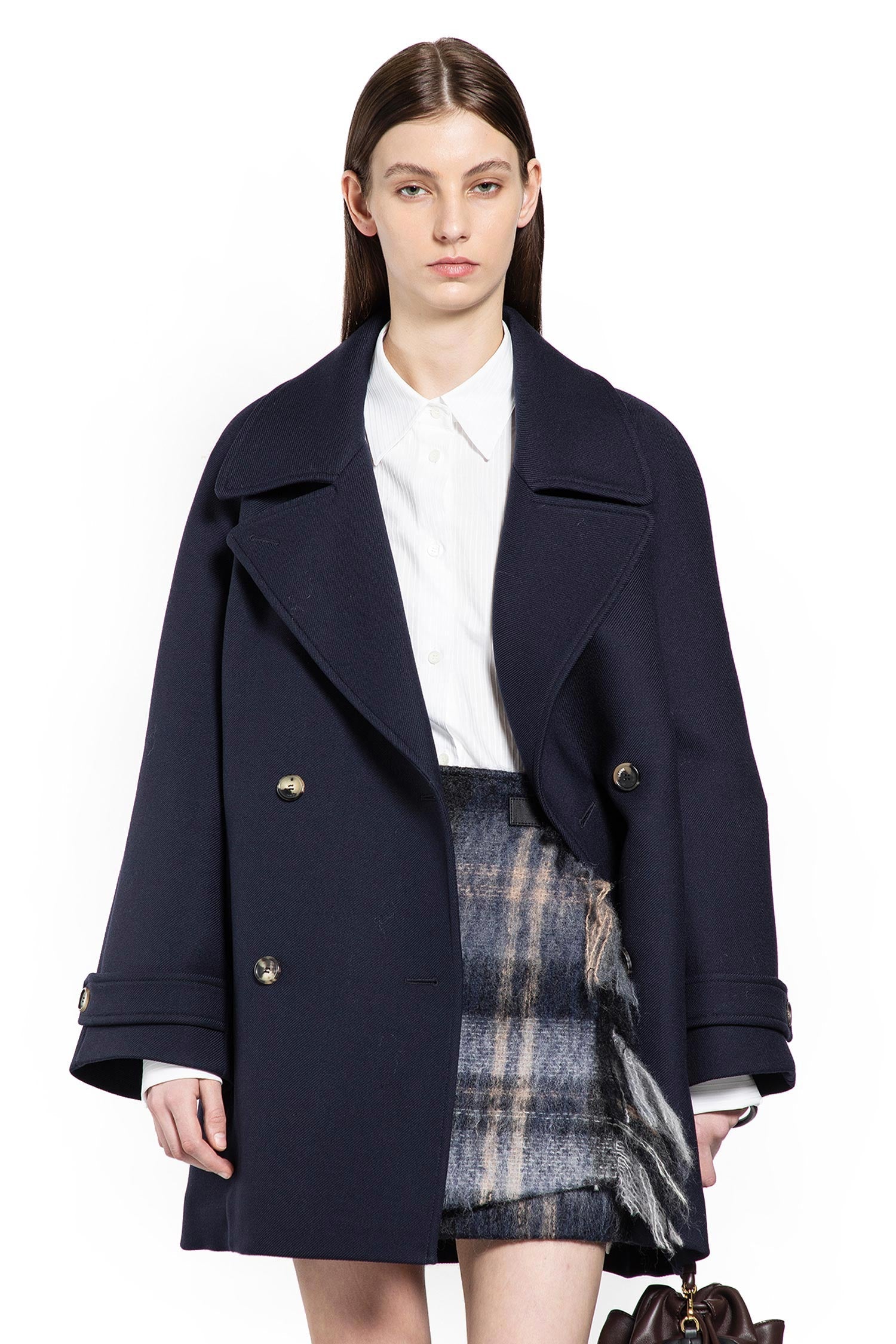 Wool Blend Short Coat Loewe – Гарантія оригінальності – боковий вид