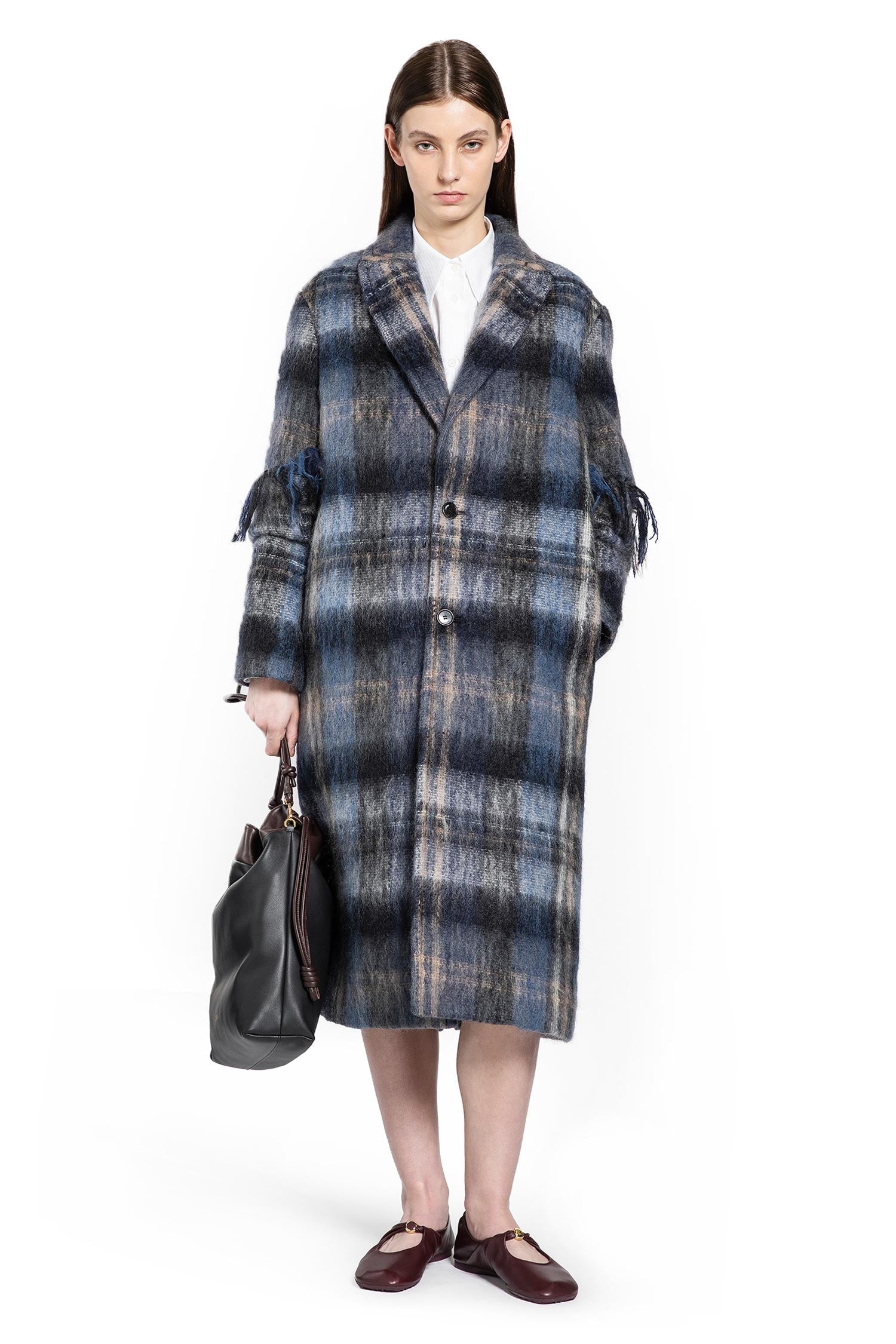 Оригінальна Coat In Mohair And Wool Blend Loewe – боковий вид
