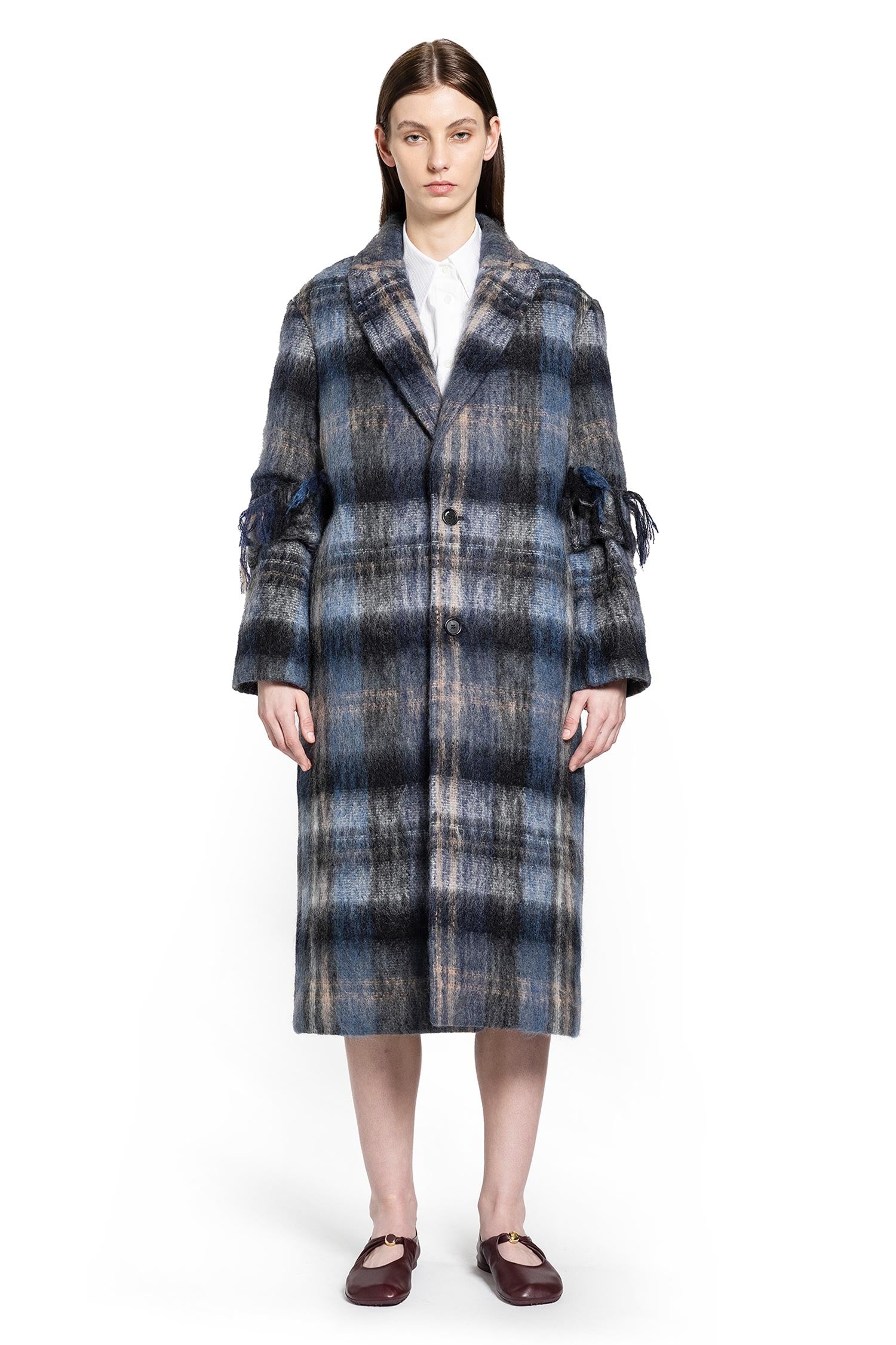 Оригінальна Coat In Mohair And Wool Blend Loewe – вид ззаду