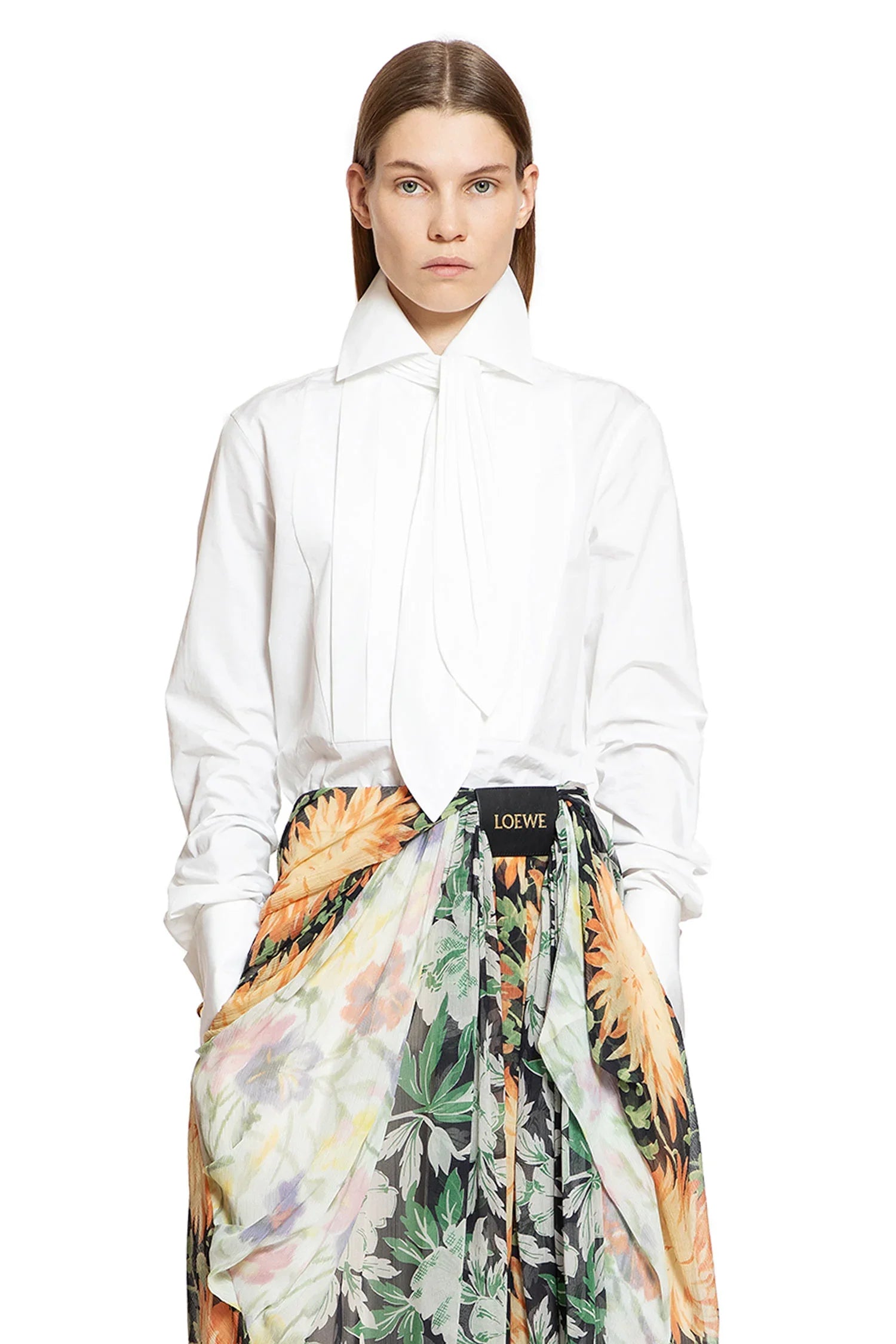 Shirt With Tie In Cotton Loewe оригінал – Купити в Україні – боковий вид