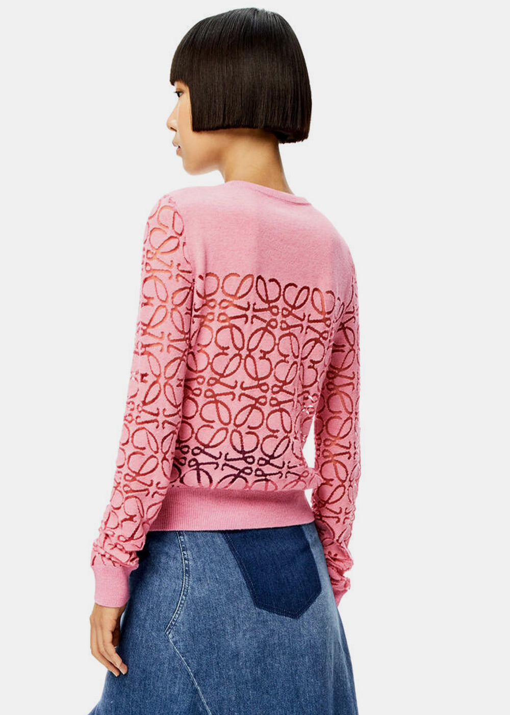 Оригінальна Pink Anagram Devore Sweater Loewe – детальний вид