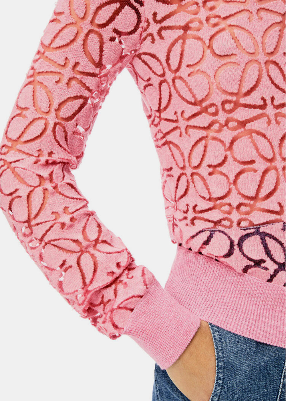 Оригінальна Pink Anagram Devore Sweater Loewe – збільшений вид
