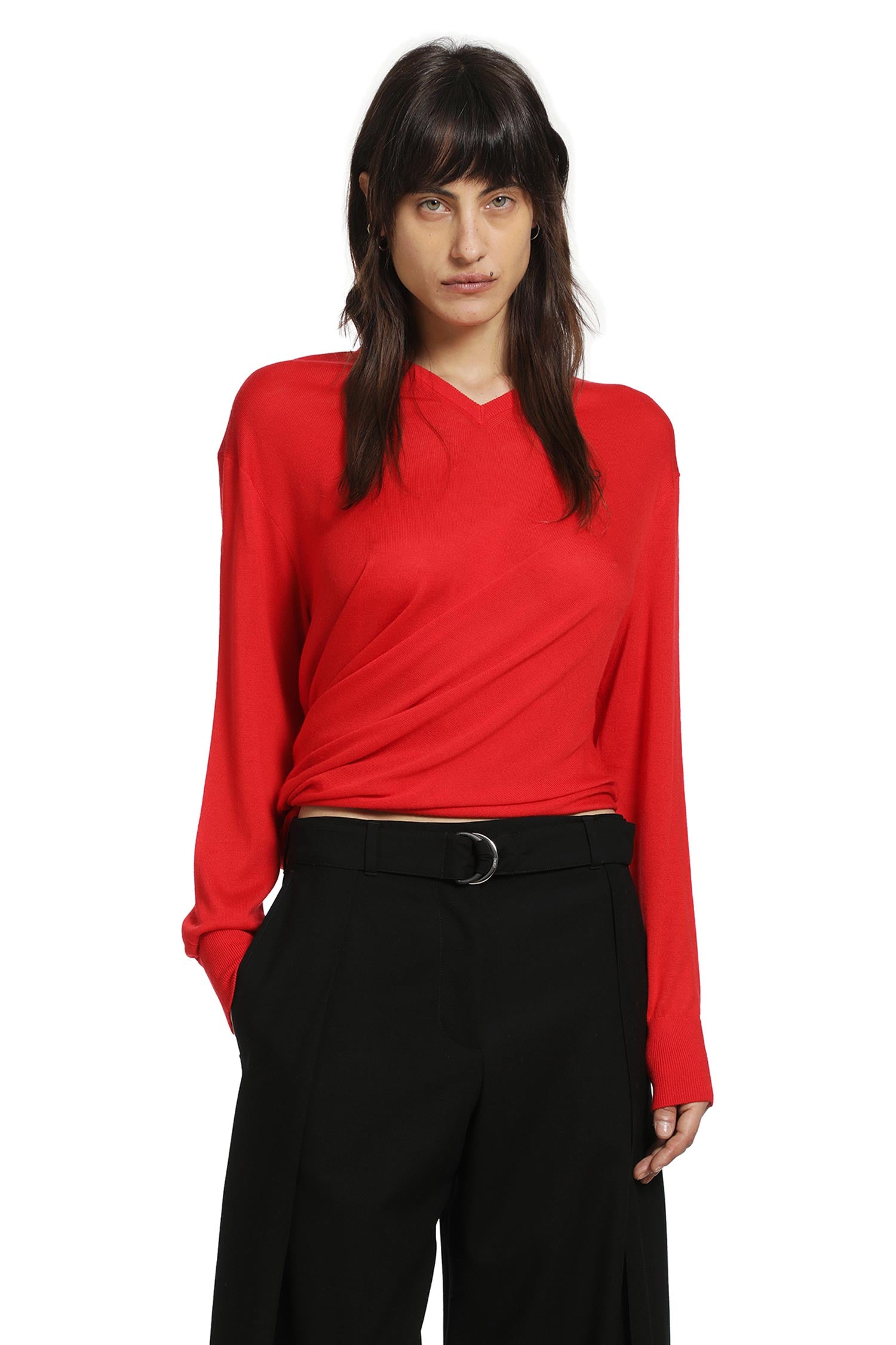 Draped Wool Sweater Loewe – Гарантія оригінальності – боковий вид