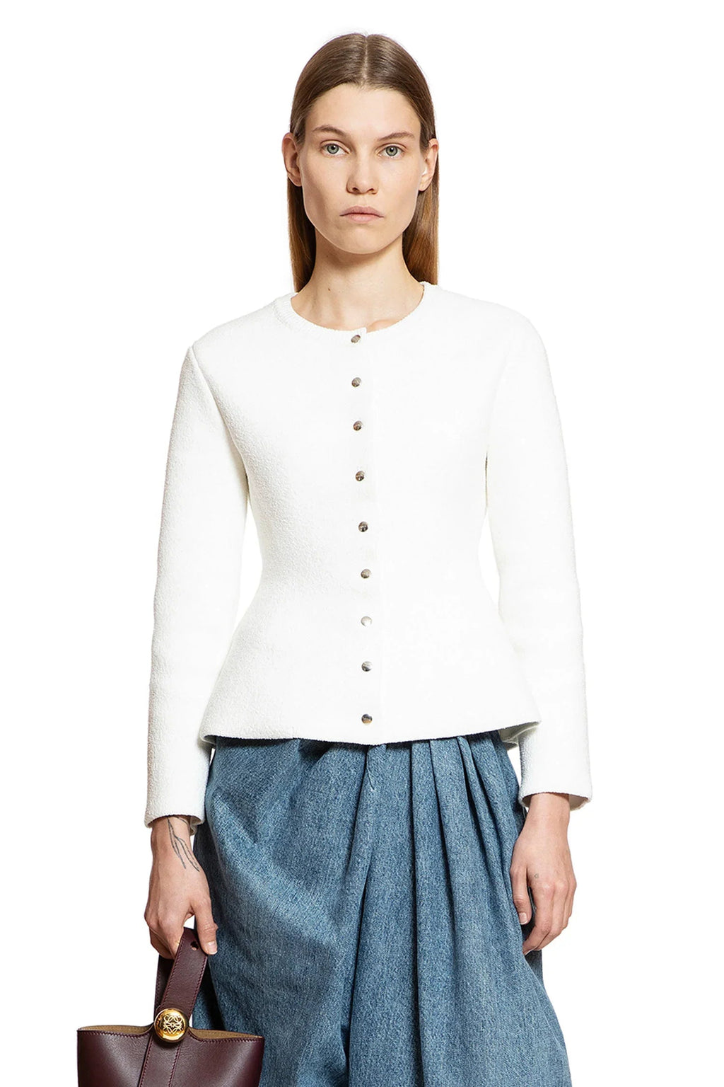 Оригінальна Cardigan In Viscose Cotton Silk Loewe – боковий вид