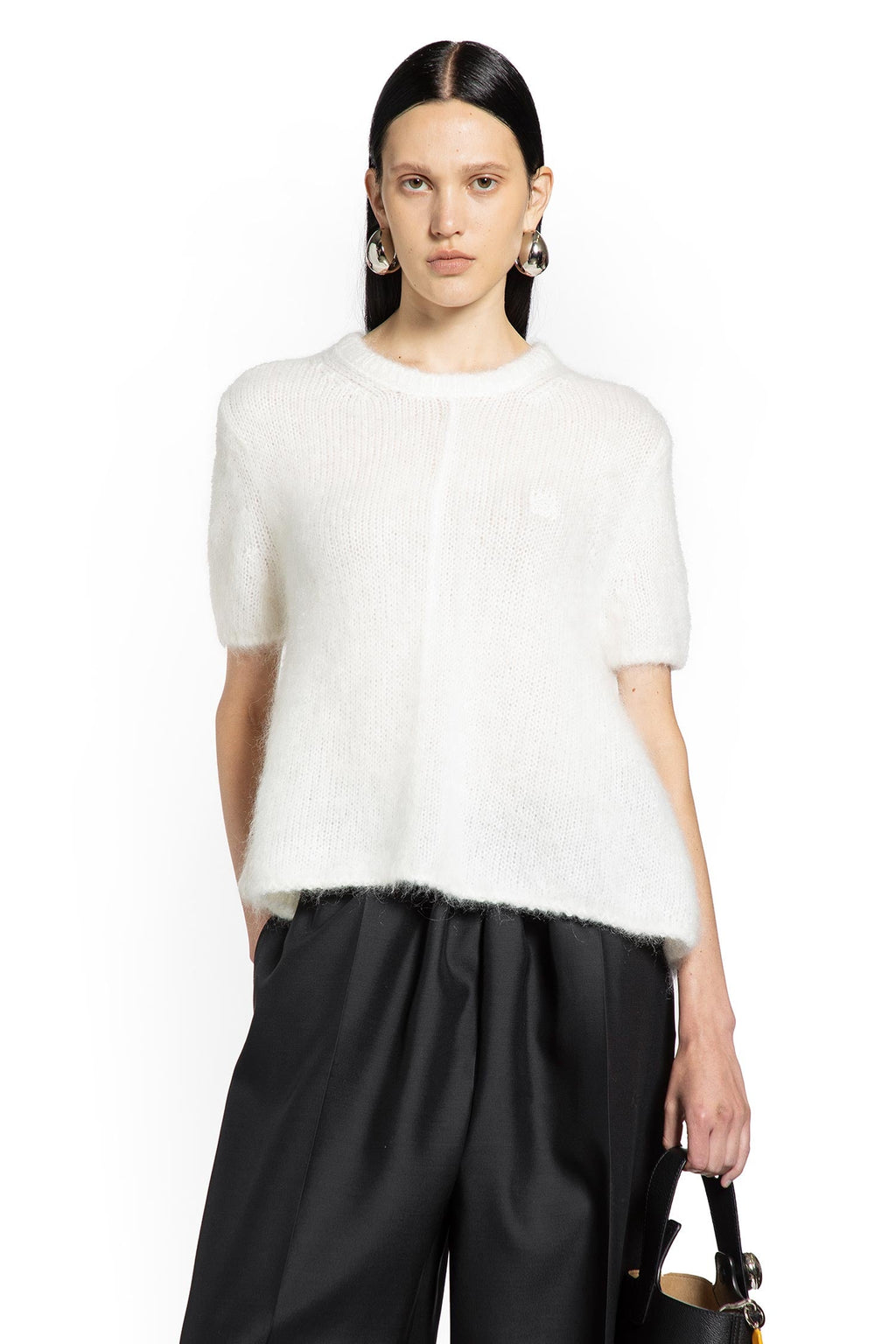 Оригінальна Short Sleeve Sweater In Mohair Blend Loewe – боковий вид