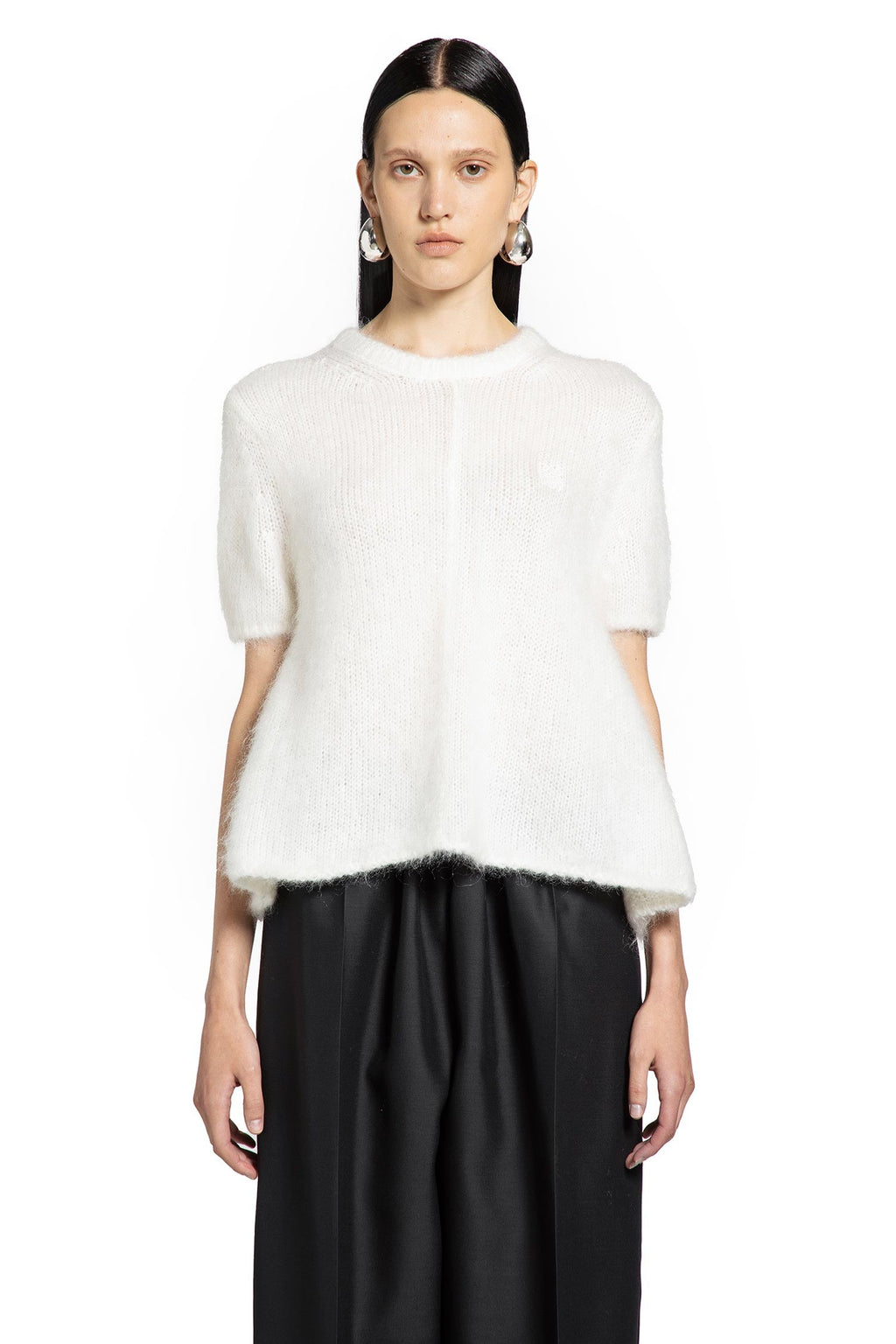 Оригінальна Short Sleeve Sweater In Mohair Blend Loewe – вид ззаду