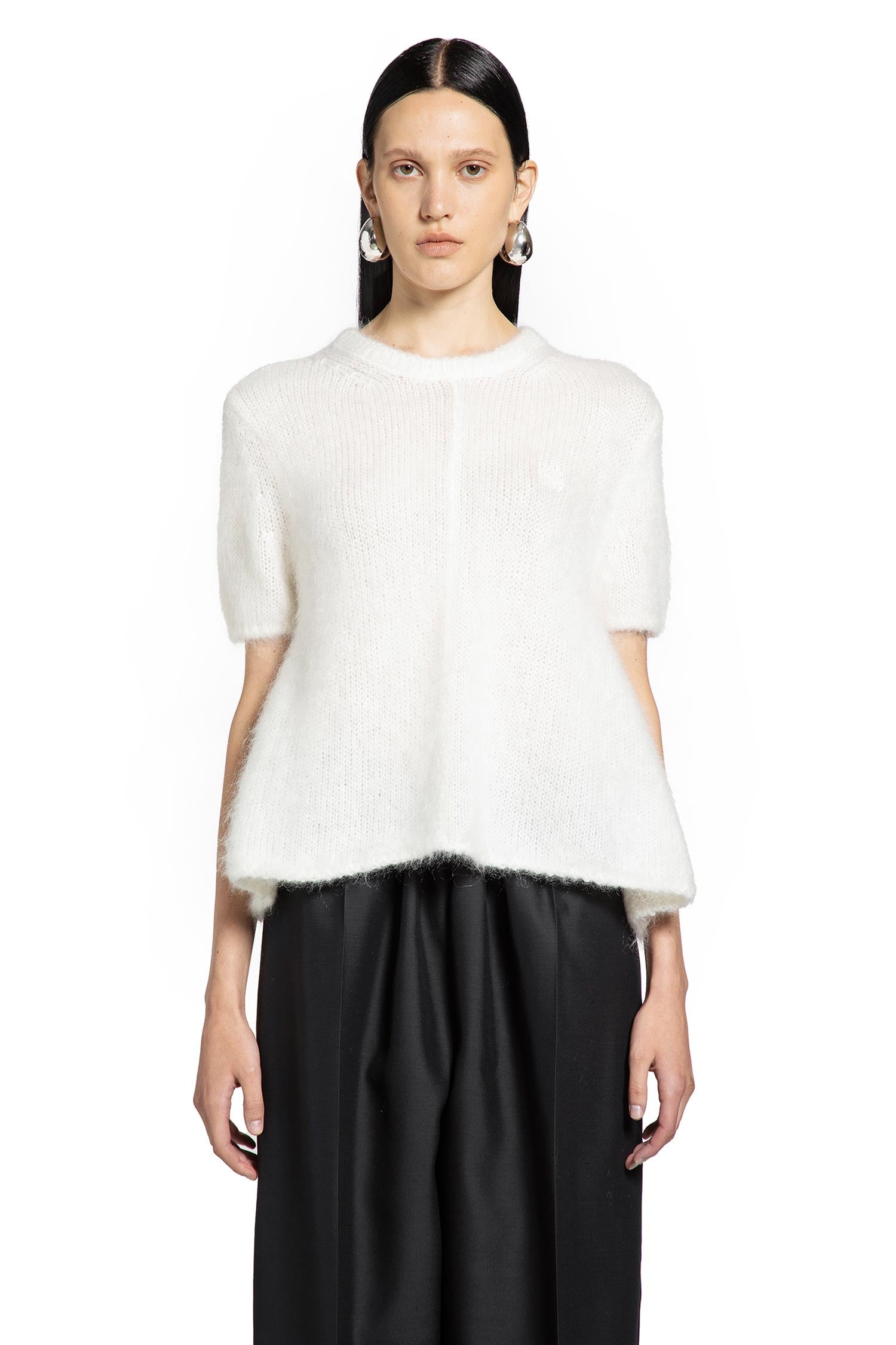Оригінальна Short Sleeve Sweater In Mohair Blend Loewe – вид ззаду