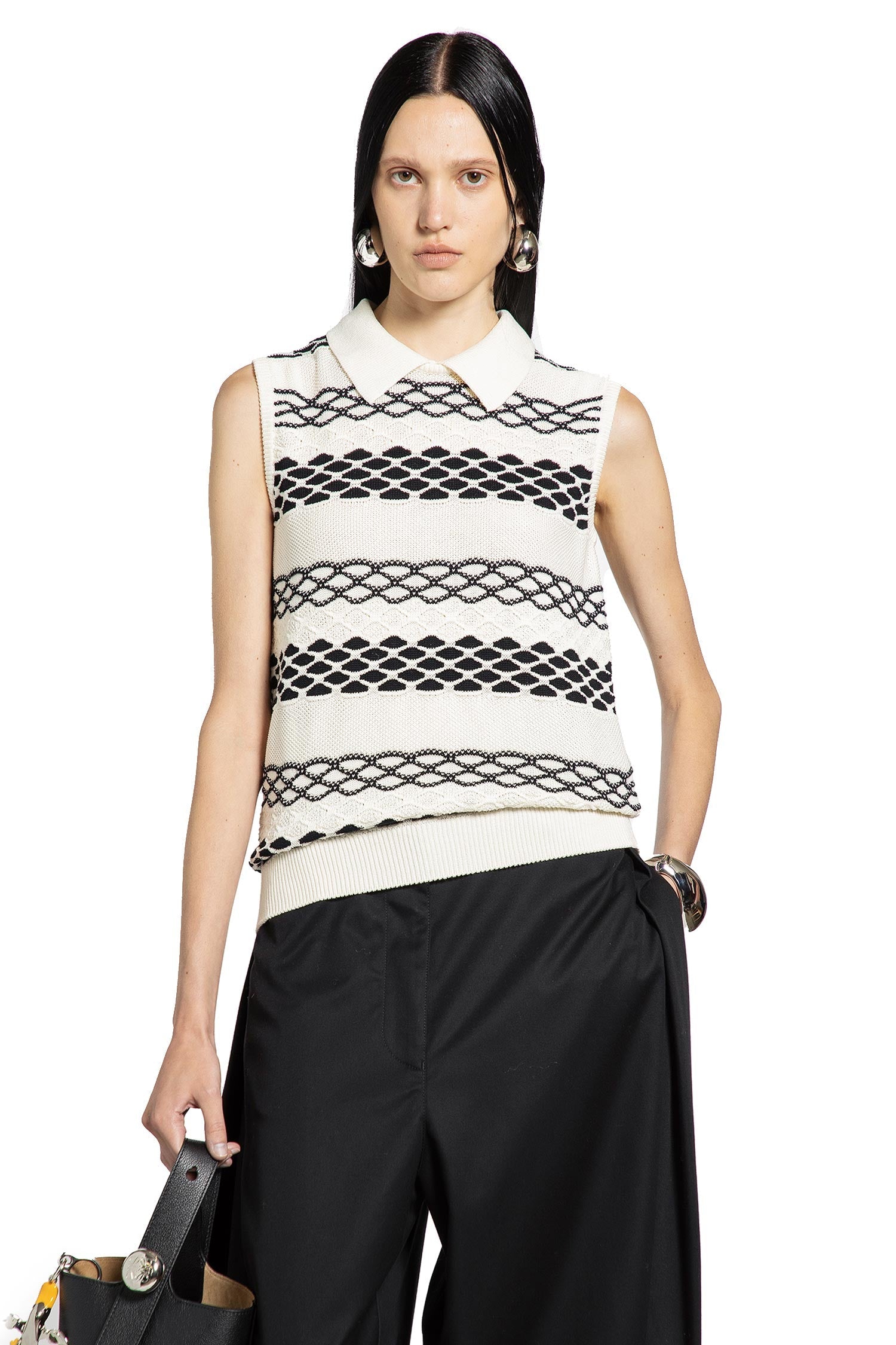 Vest In Cotton Jacquard Loewe оригінал – Купити в Україні – боковий вид