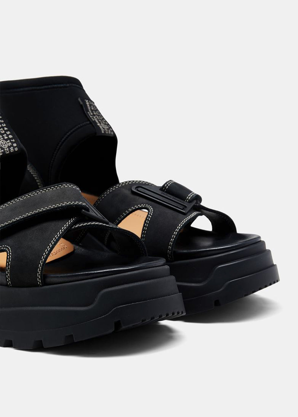 Оригінальна Black Strapped Suede Sandals Maison margiela – збільшений вид