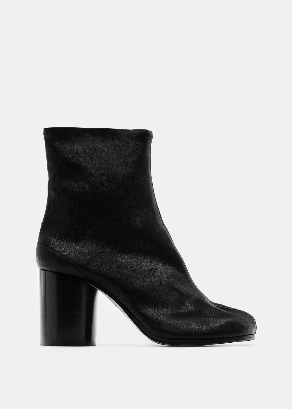 Black MID Heel Leather Tabi Boots Maison margiela оригінал – Купити в Україні – боковий вид