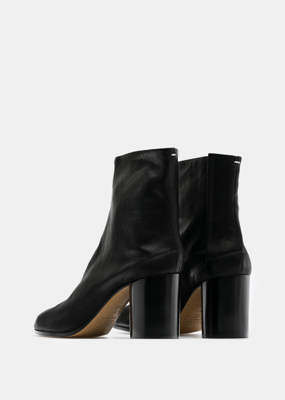 Black MID Heel Leather Tabi Boots Maison margiela оригінал – Купити в Україні – збільшений вид