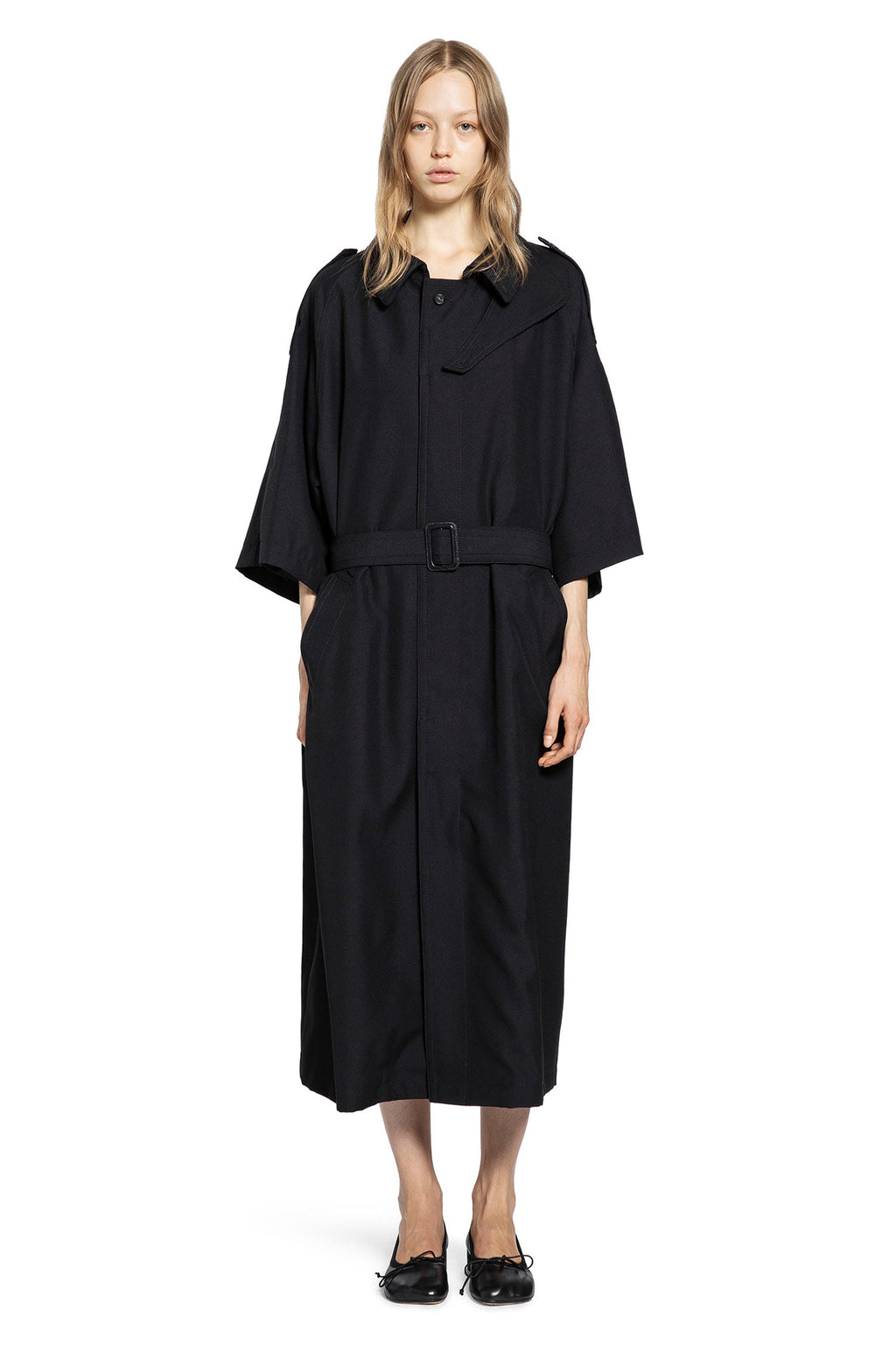 Оригінальна Coat In Virgin Wool Maison margiela – вид ззаду