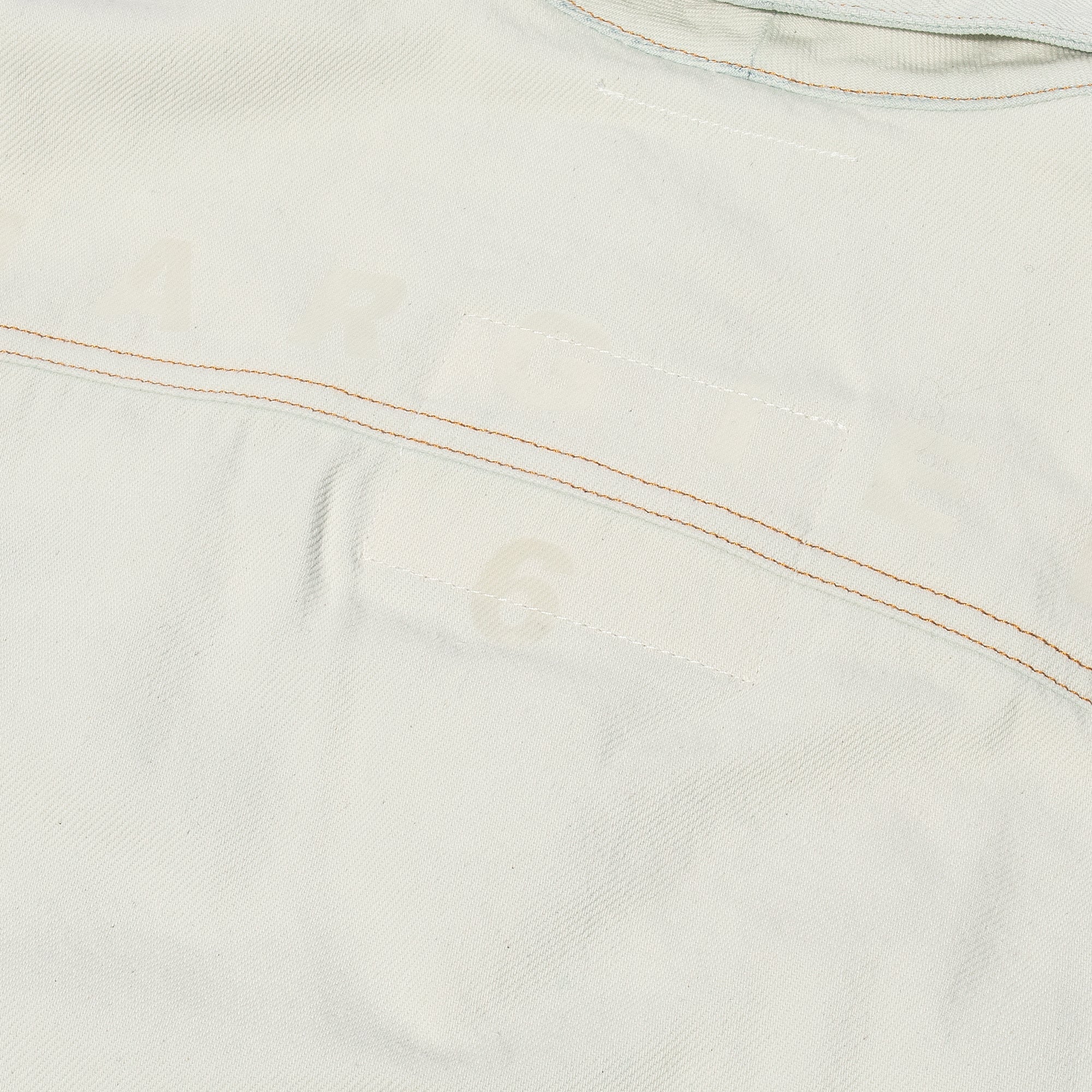 Оригінальна Womens Cotton Denim Cropped Jacket White Maison margiela – збільшений вид
