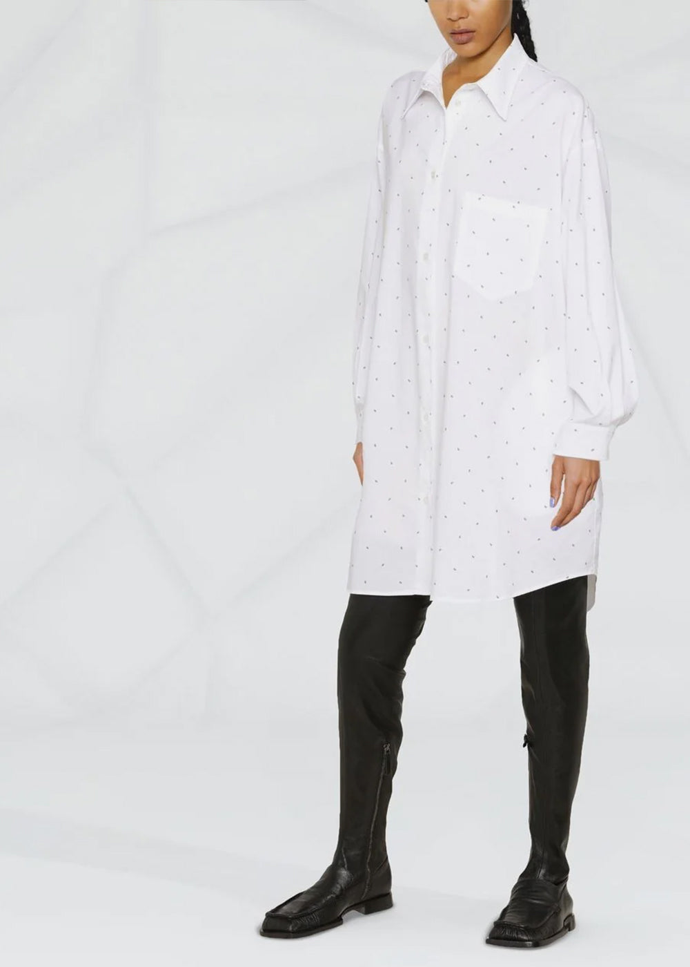 White Polka-6 Shirt Dress Maison margiela оригінал – Купити в Україні – детальний вид
