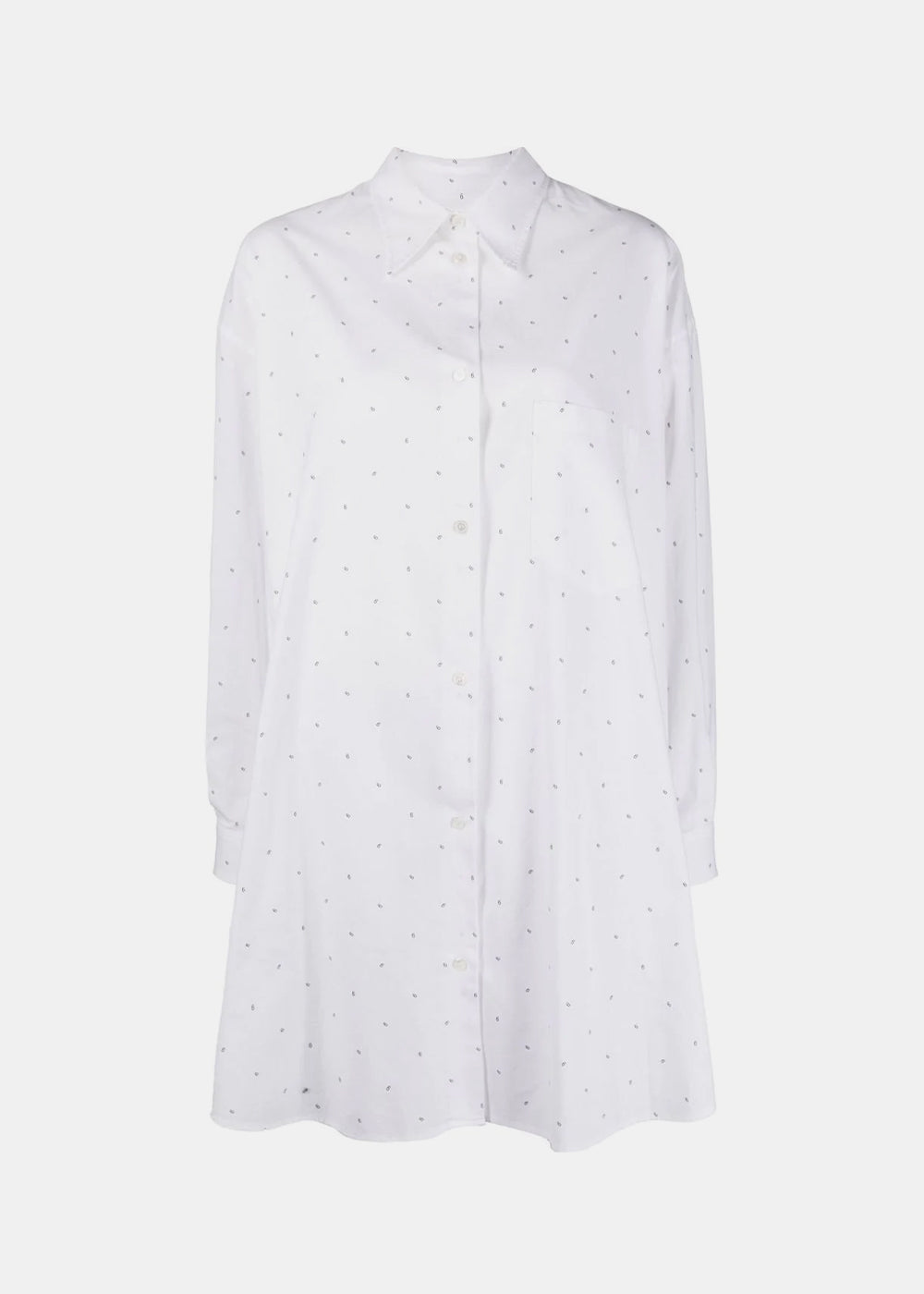 White Polka-6 Shirt Dress Maison margiela оригінал – Купити в Україні – боковий вид