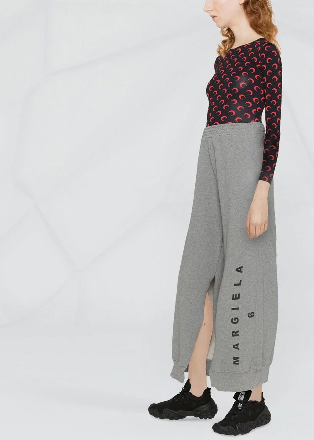 Grey Logo Print Sweatpants Maison margiela – Гарантія оригінальності – збільшений вид