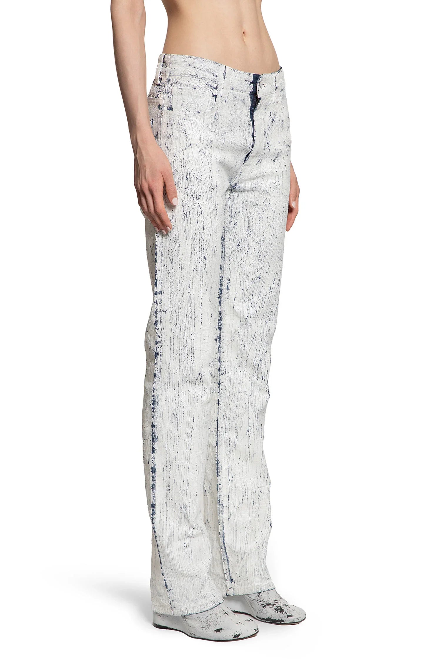 Painted Crackled Jeans Maison margiela – Гарантія оригінальності – детальний вид
