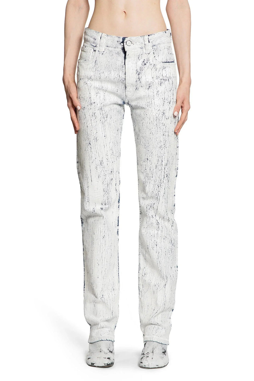 Painted Crackled Jeans Maison margiela – Гарантія оригінальності – вид ззаду