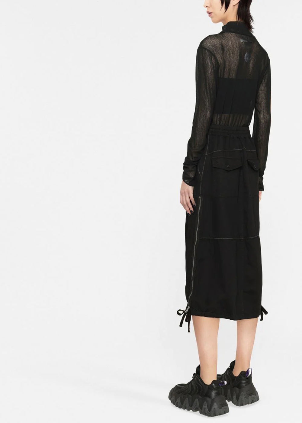Оригінальна Black Logo Sheer Top Maison margiela – детальний вид