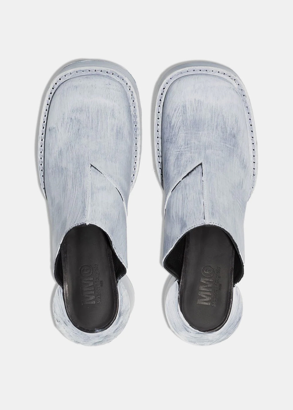 Оригінальна White Paint Platform Sandals Maison margiela – вид ззаду