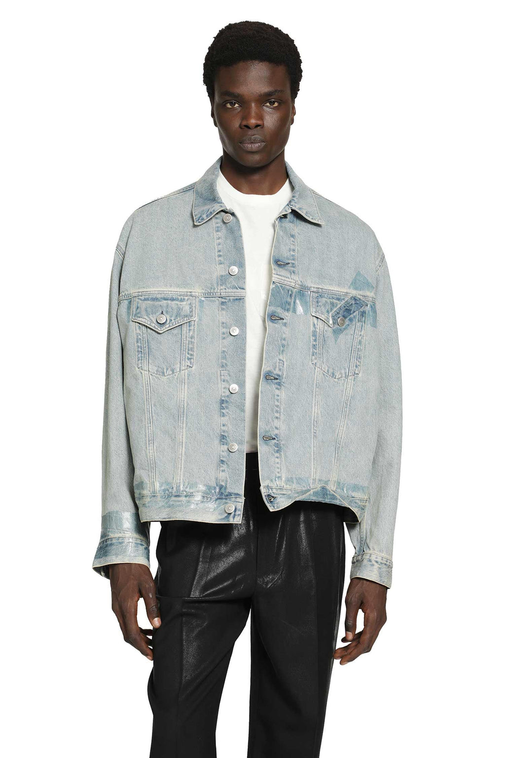 Оригінальна Taped Denim Jacket Maison margiela – боковий вид