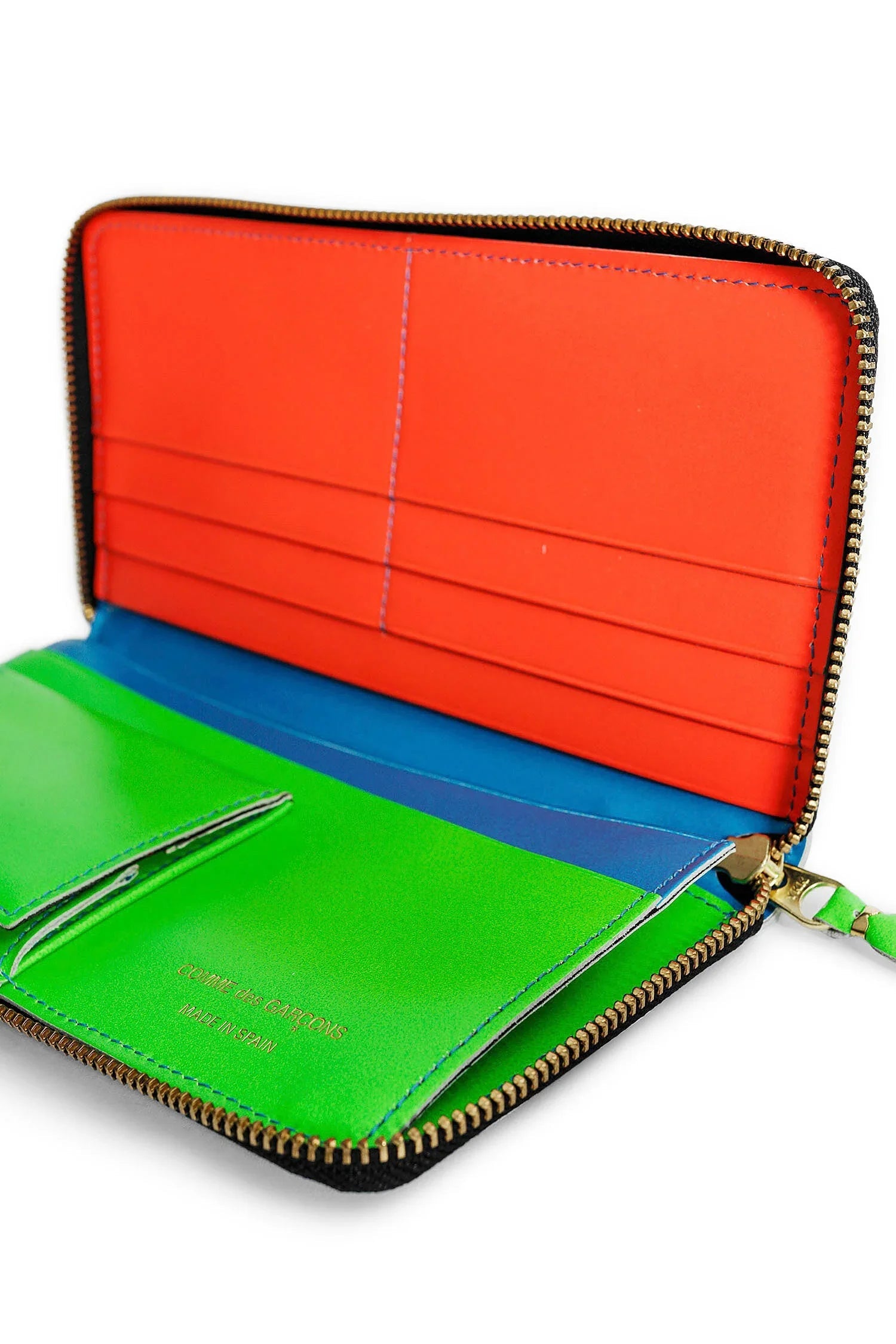 Portafoglio per passaporto in pelle Super Fluo - COMME DES GARCONS