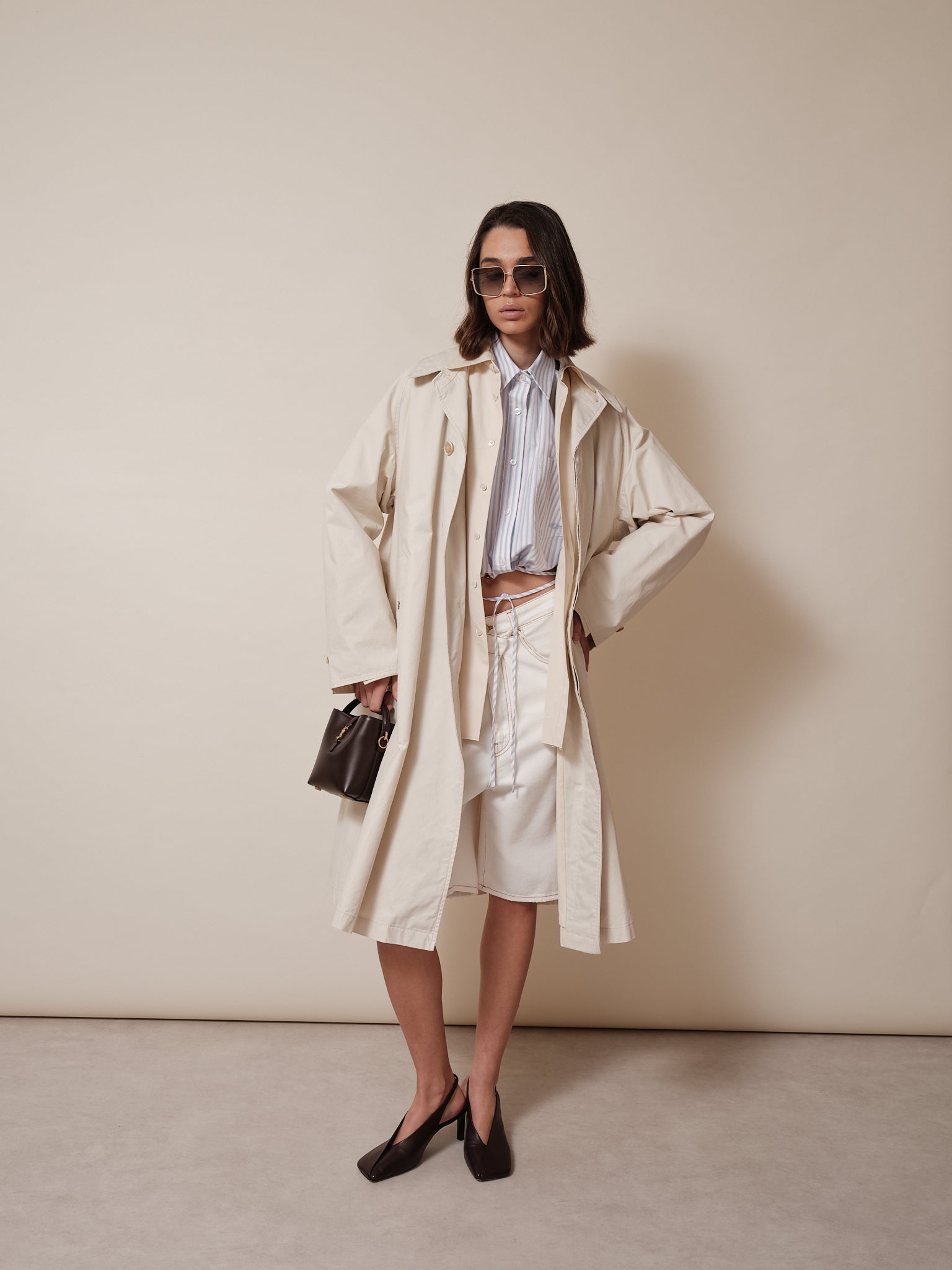 Cotton Trench Coat Maison margiela – Гарантія оригінальності – вид ззаду