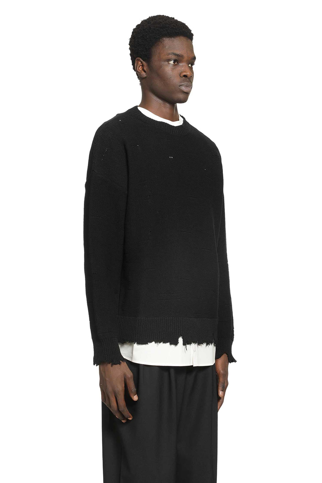 Distressed Cotton Sweater Maison margiela – Гарантія оригінальності – вид ззаду