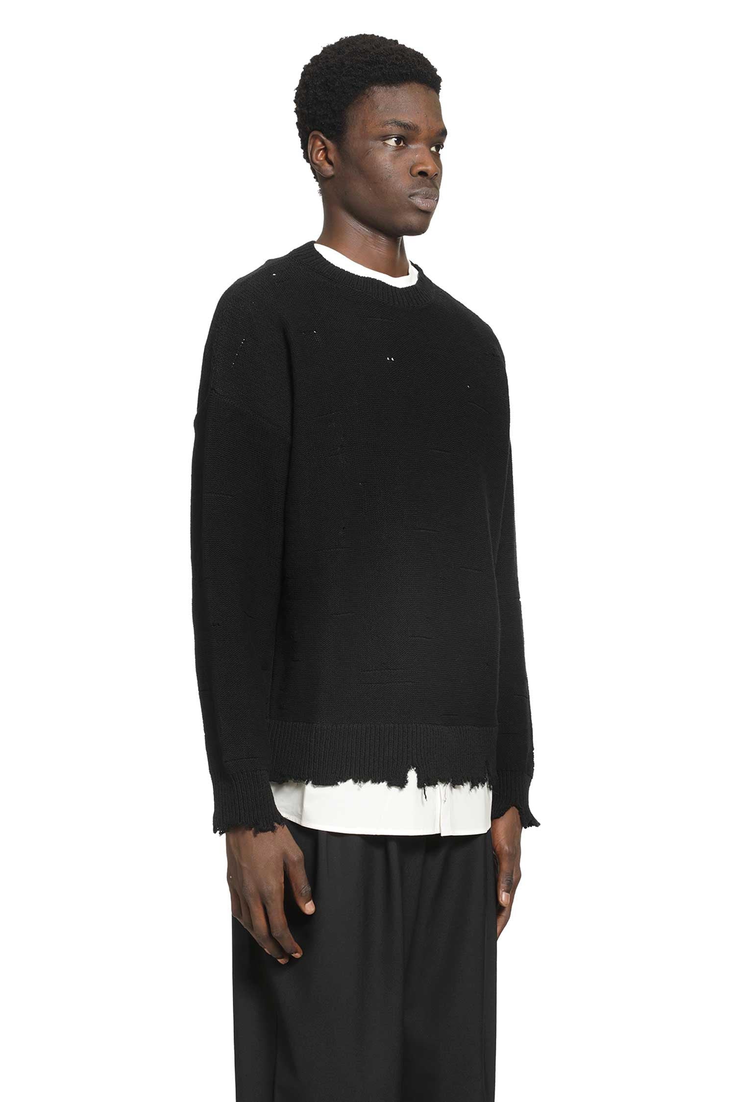 Distressed Cotton Sweater Maison margiela – Гарантія оригінальності – вид ззаду