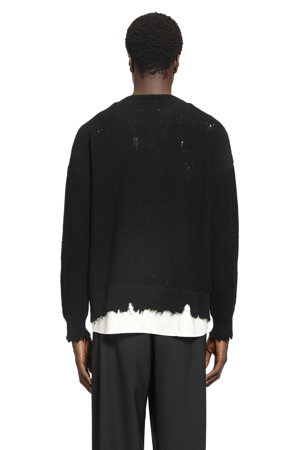 Distressed Cotton Sweater Maison margiela – Гарантія оригінальності – детальний вид