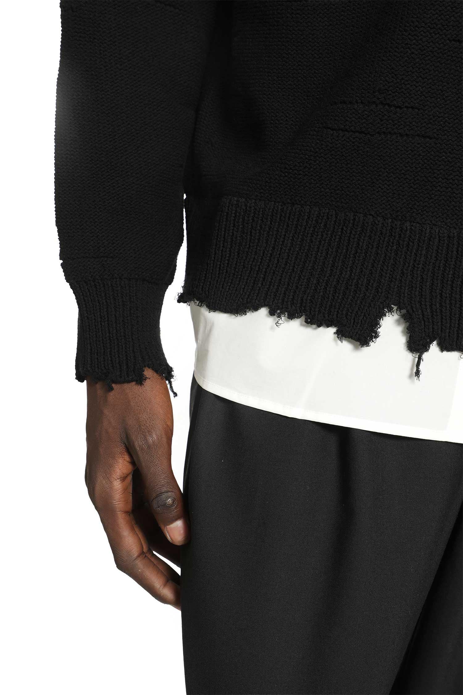 Distressed Cotton Sweater Maison margiela – Гарантія оригінальності – збільшений вид