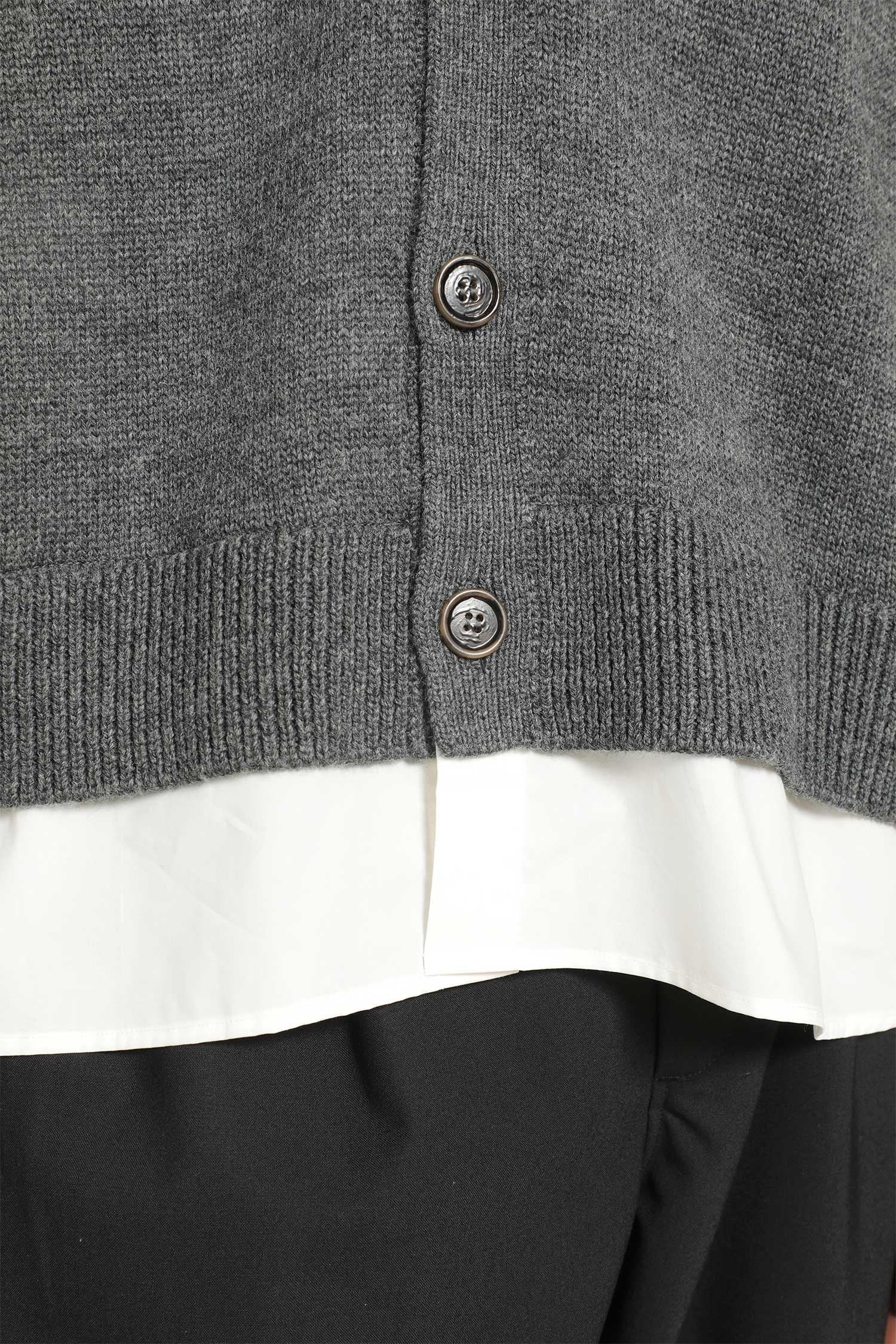 Two-In One Knit Cardigan Maison margiela – Гарантія оригінальності – збільшений вид - MAISON MARGIELA