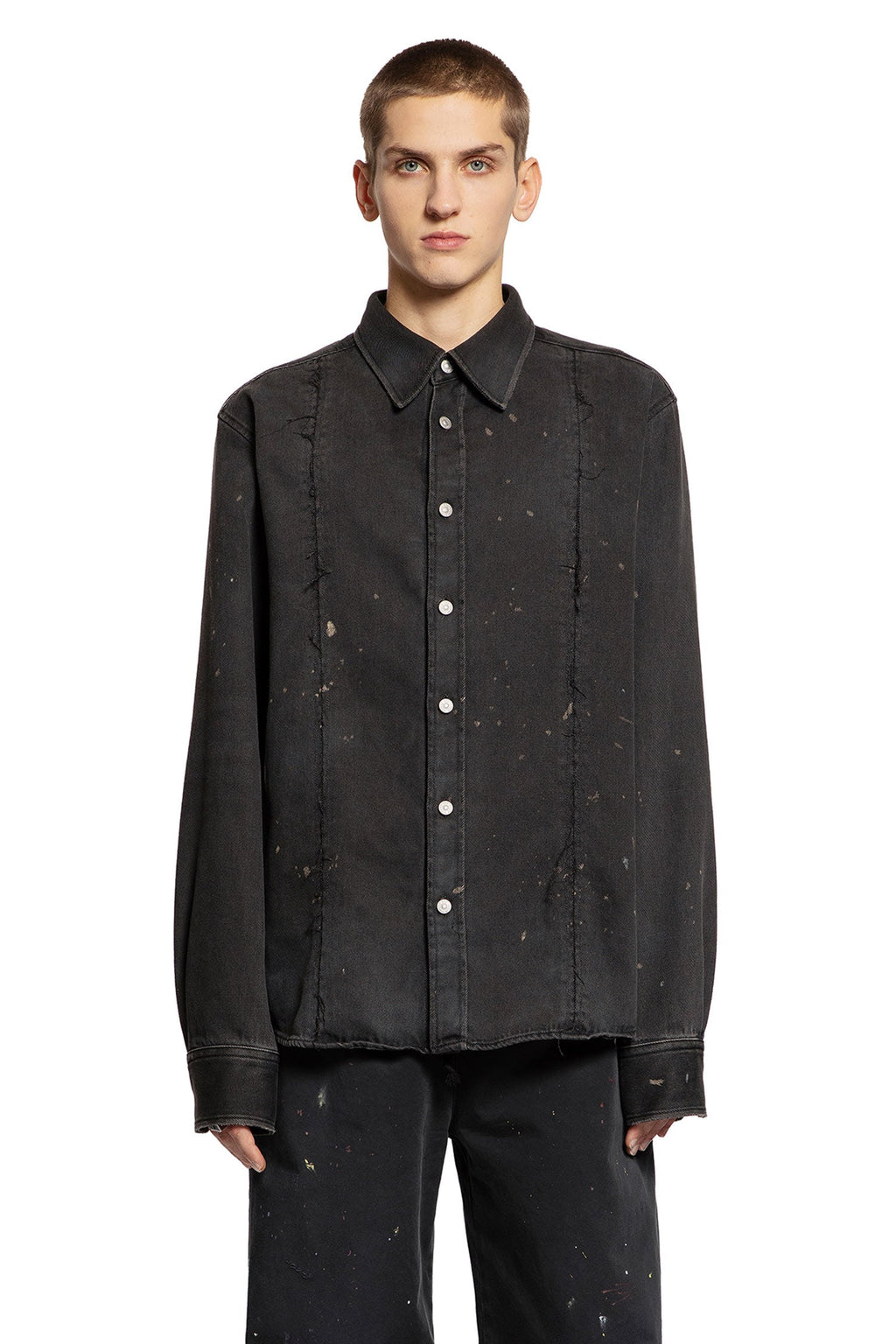 Оригінальна Painted Denim Shirt Maison margiela – боковий вид