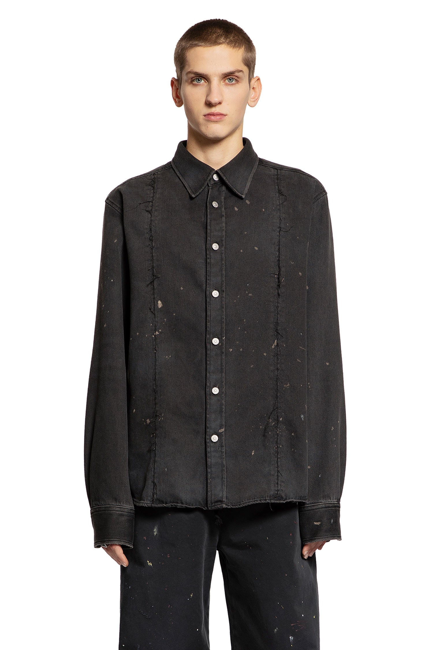 Оригінальна Painted Denim Shirt Maison margiela – боковий вид