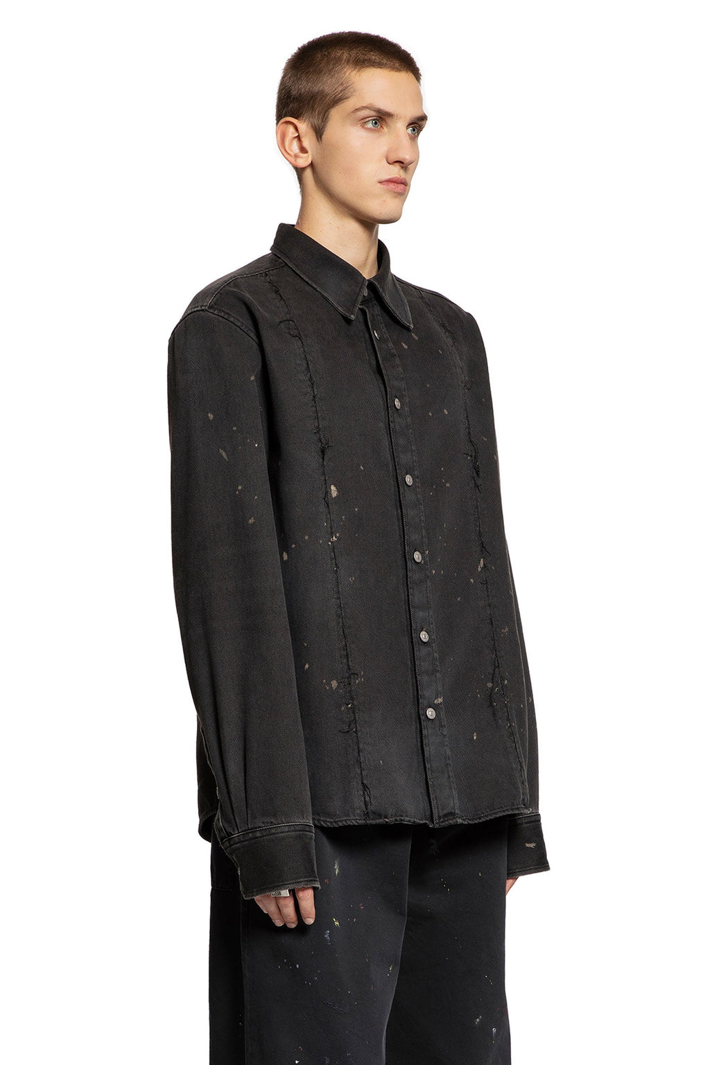Оригінальна Painted Denim Shirt Maison margiela – вид ззаду