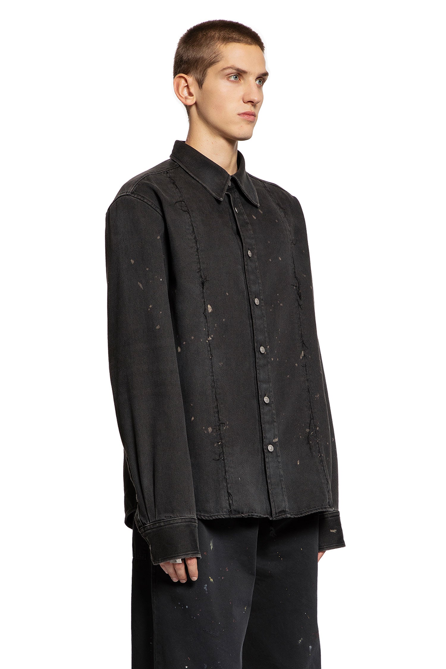 Оригінальна Painted Denim Shirt Maison margiela – вид ззаду