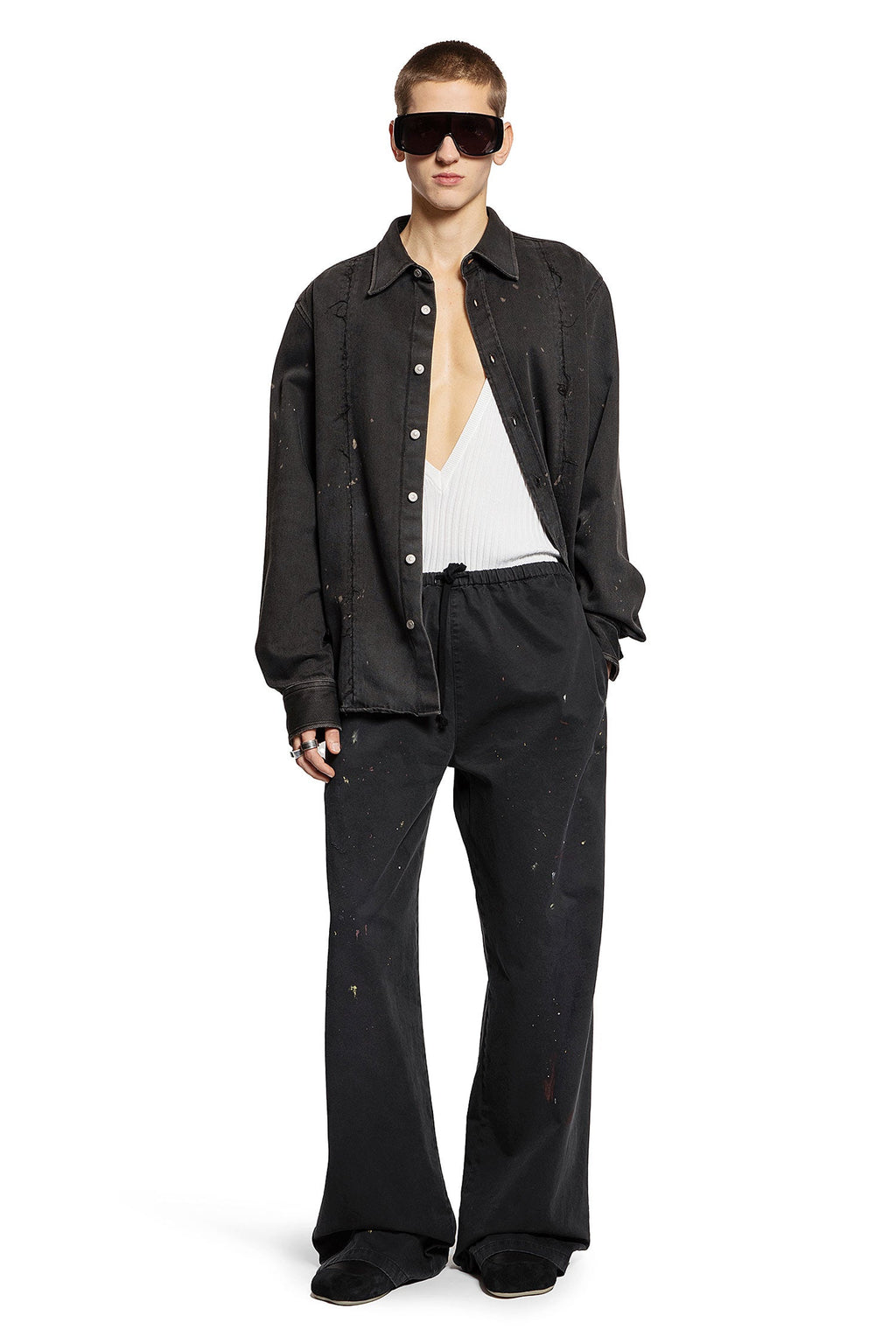 Оригінальна Painted Denim Shirt Maison margiela – збільшений вид