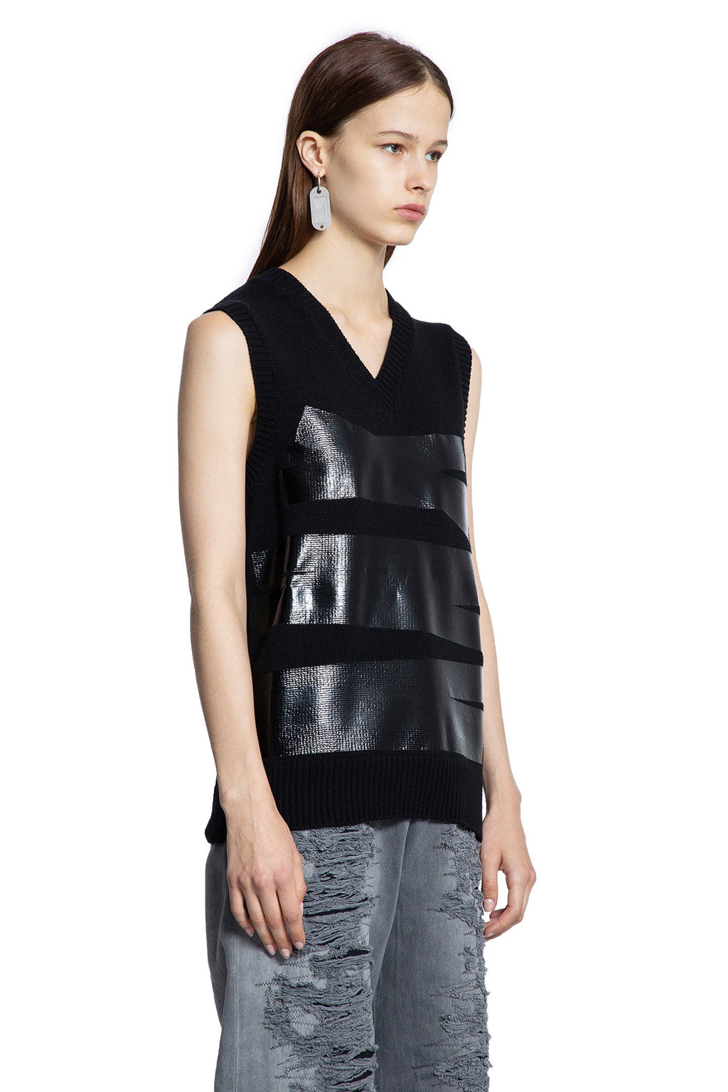 Taped Label Wool Vest Maison margiela – Гарантія оригінальності – детальний вид