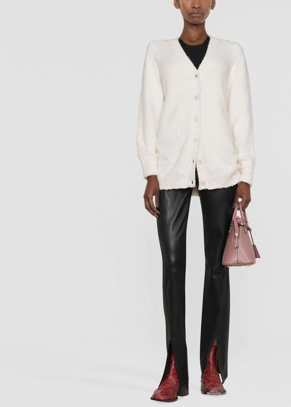 Оригінальна Off White Oversized Piled Cardigan Maison margiela – вид ззаду