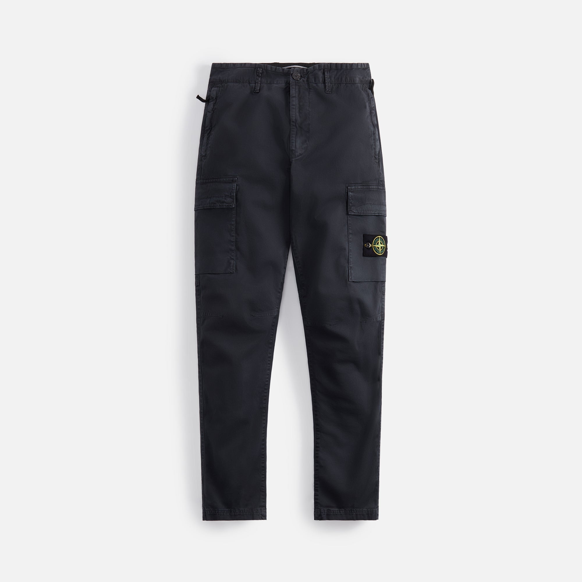 Оригінальна Stretch Broken Twill Garment Dyed Cargo Pant Charcoal Stone island – боковий вид