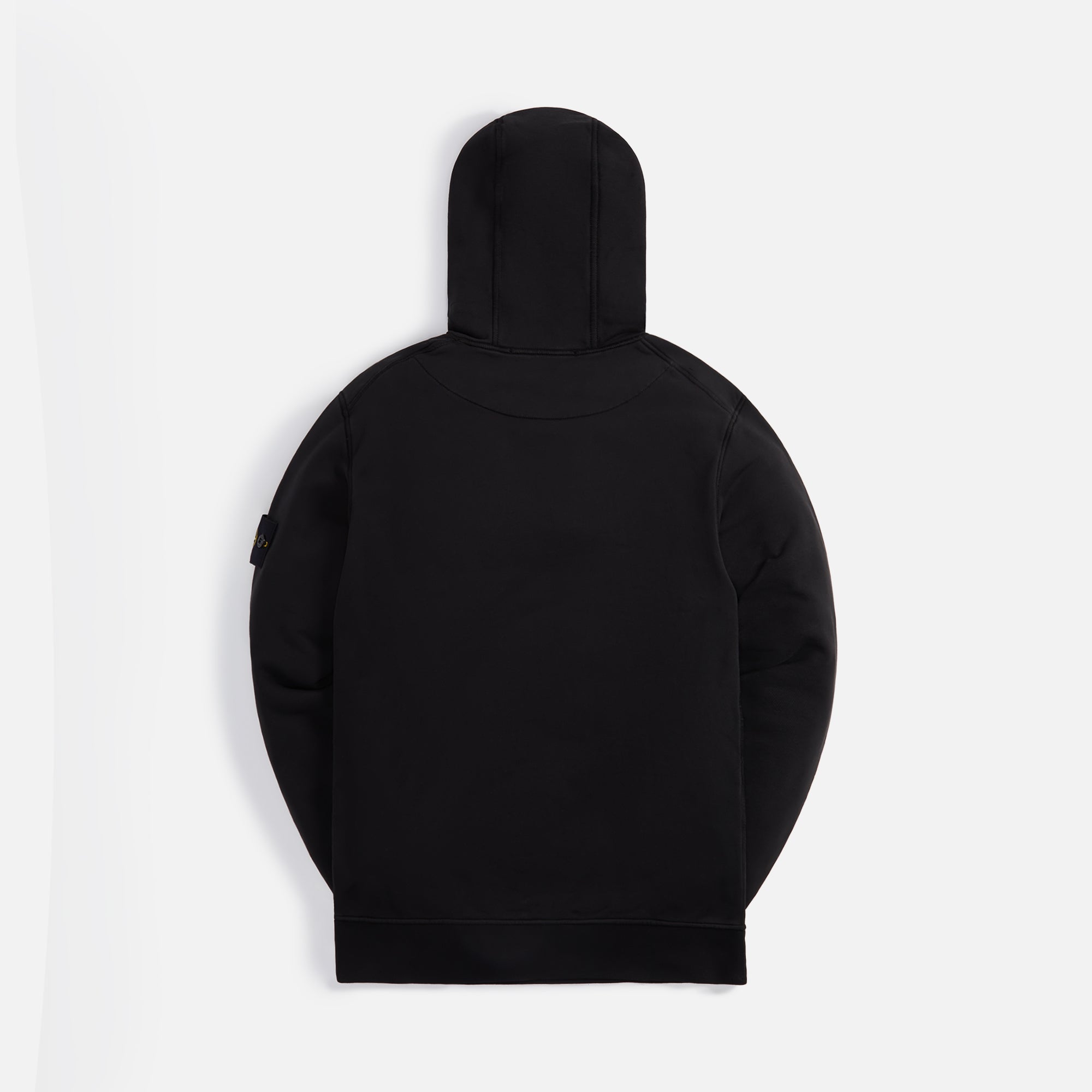 Brushed Cotton Fleece Garment Dyed Hoodie Black Stone island оригінал – Купити в Україні – вид ззаду - STONE ISLAND