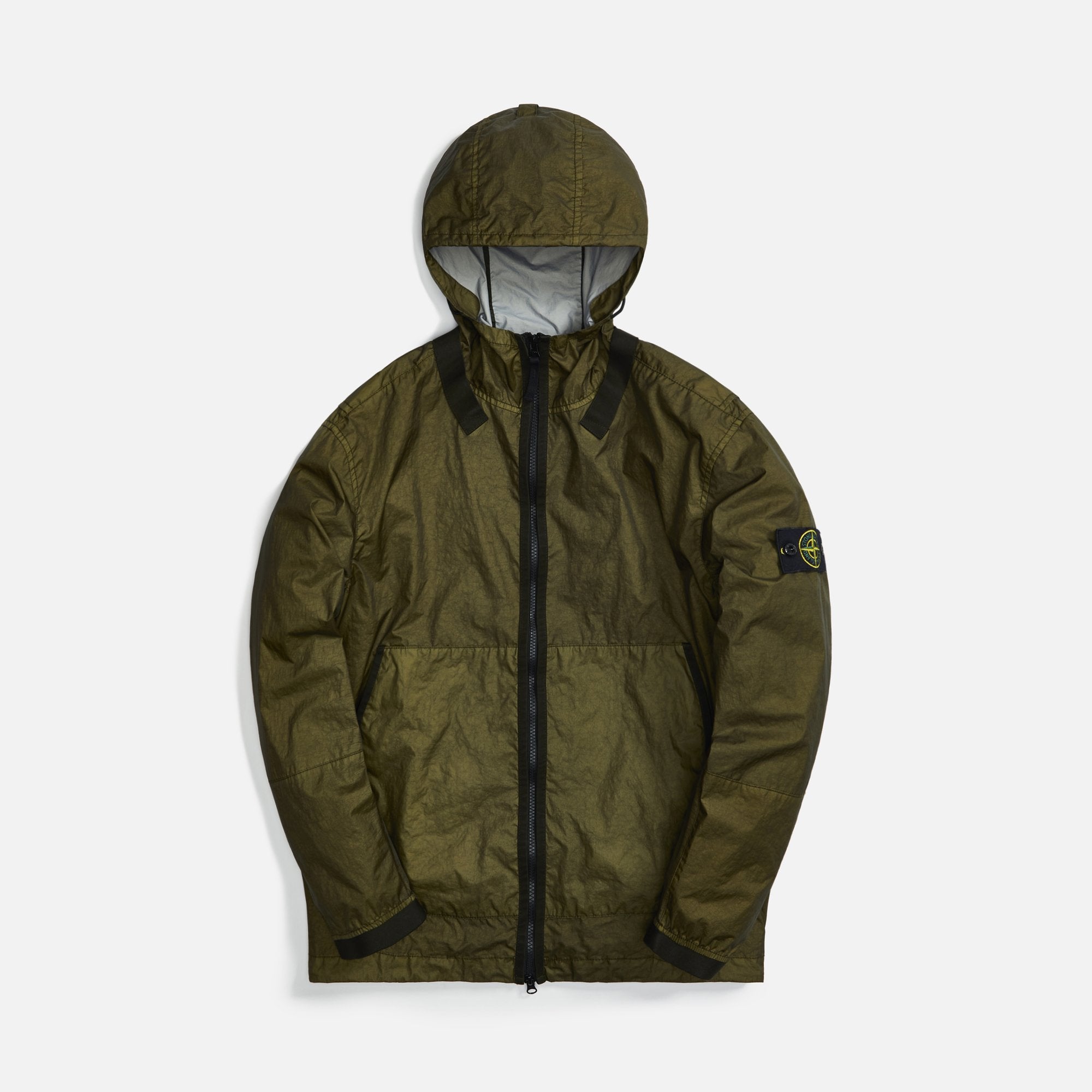 Оригінальна Membrana 3l Tc Hooded Jacket Olive Stone island – боковий вид