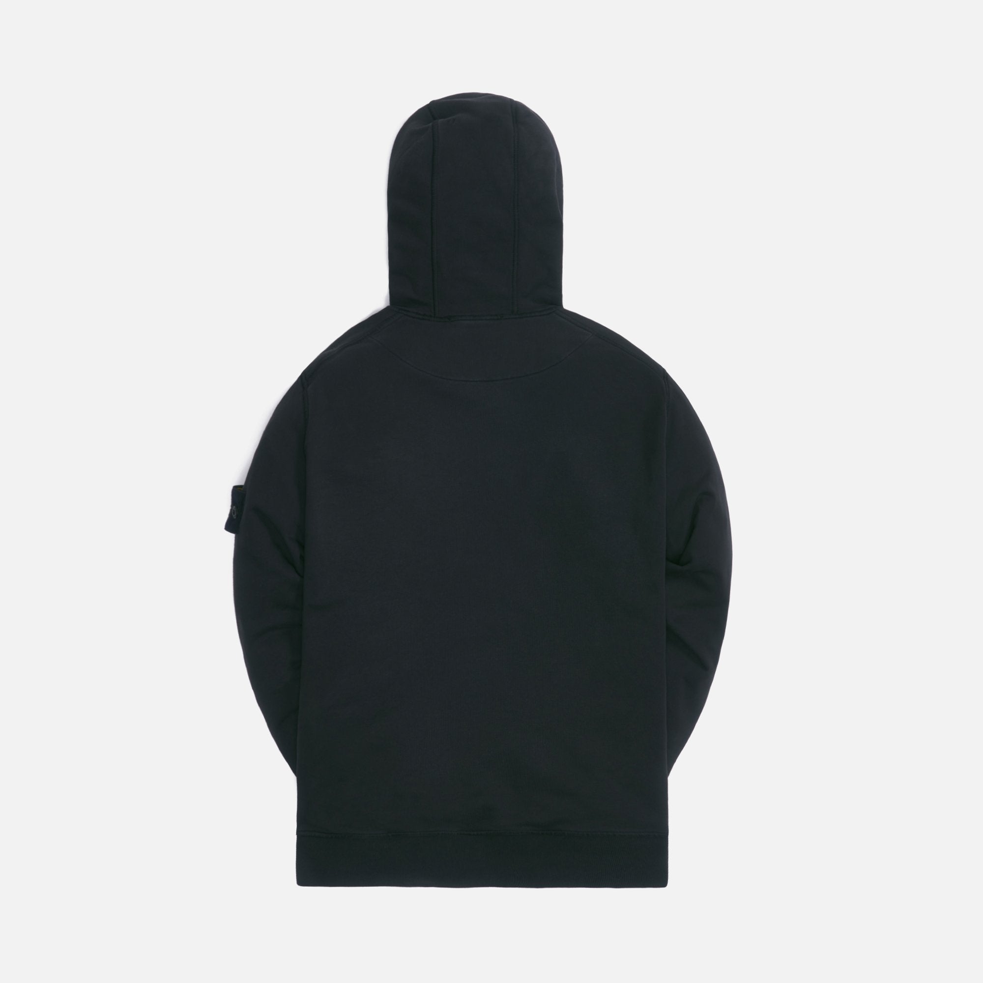 Оригінальна Cotton Fleece Garment Dyed Hooded Sweatshirt Black Stone island – вид ззаду - STONE ISLAND