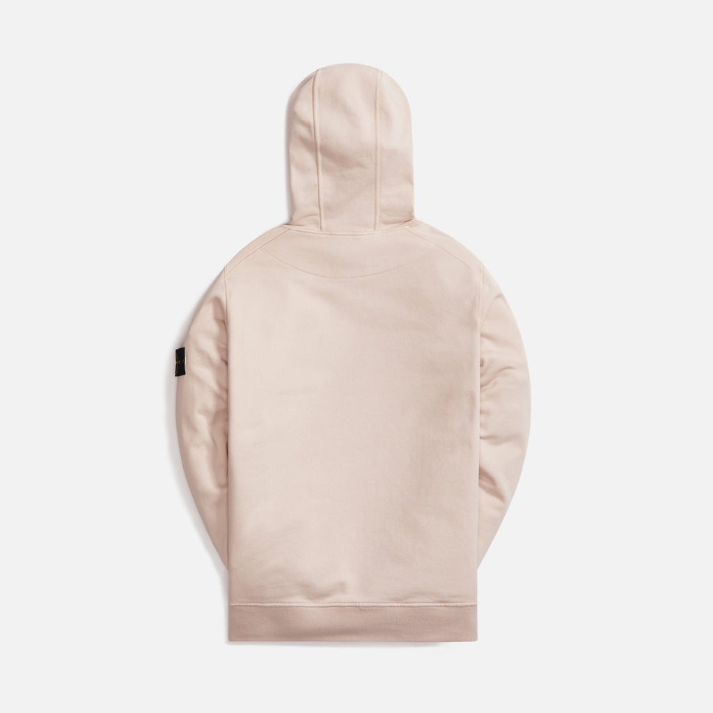 Cotton Fleece Garment Dyed Hooded Sweatshirt Antique Rose Stone island оригінал – Купити в Україні – вид ззаду