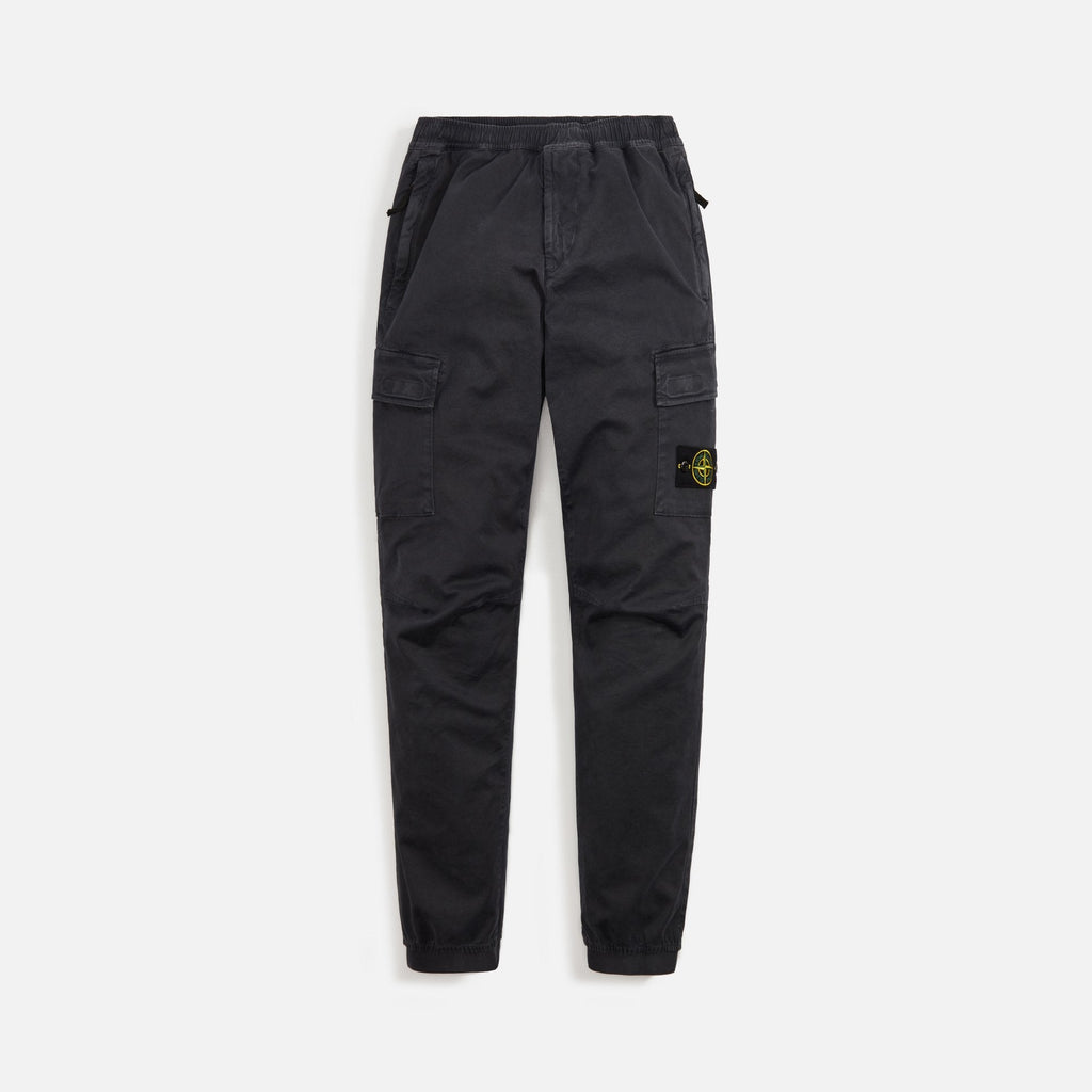Stretch Broken Twill Cotton Old Effect Pant Charcoal Stone island оригінал – Купити в Україні – боковий вид