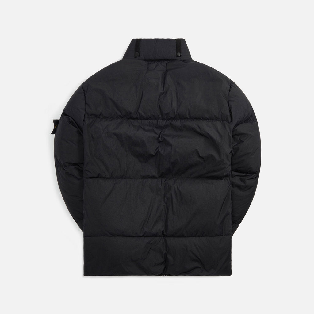 Оригінальна Garment Dyed Crinkle Reps Real Down Jacket Black Stone island – вид ззаду
