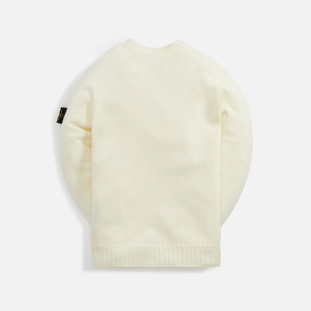 Lambswool Naslan Cardigan Natural Stone island – Гарантія оригінальності – вид ззаду