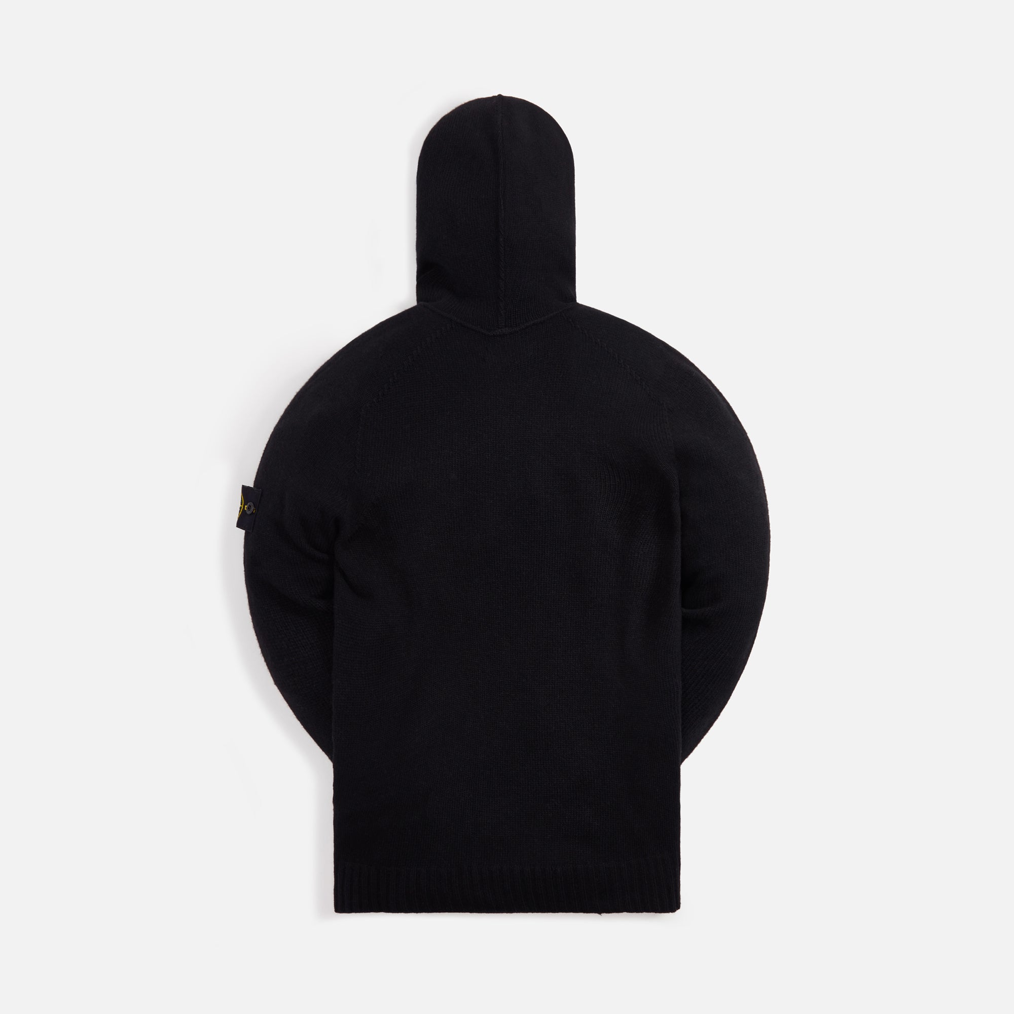 Lambswool Naslan Hood Sweater Black Stone island – Гарантія оригінальності – вид ззаду - STONE ISLAND