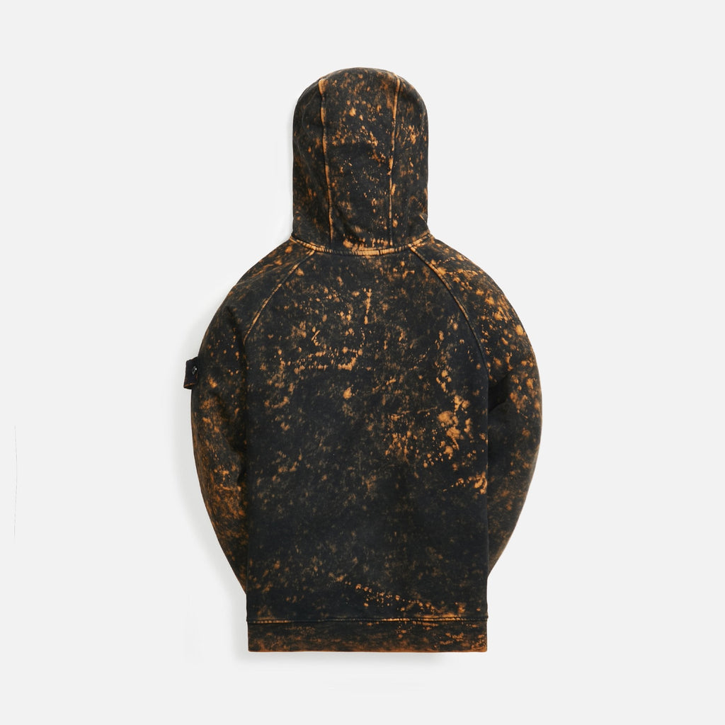 Оригінальна Cotton Fleece Off Dyed Treatment Hoodie Black Stone island – вид ззаду